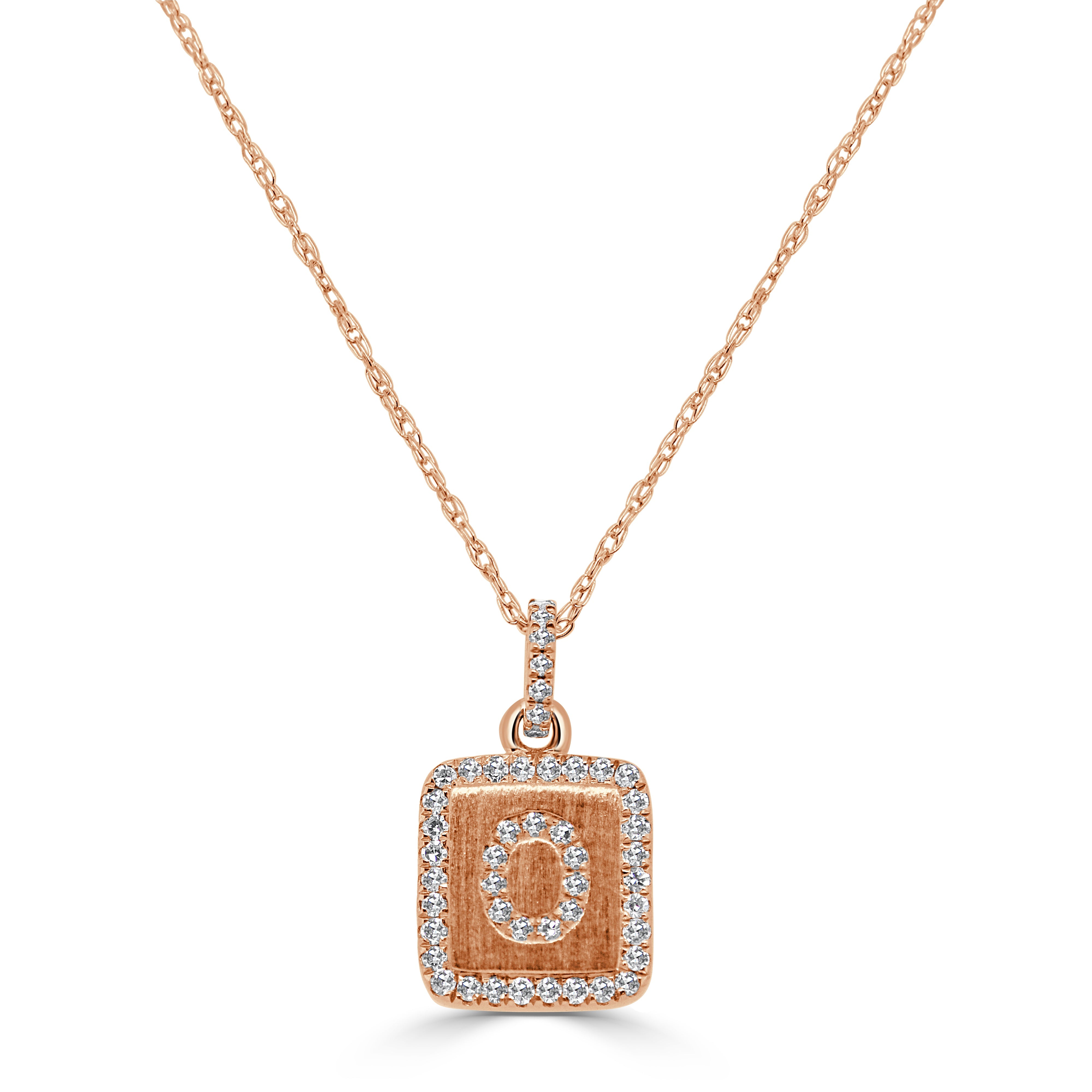 Diamond Small Initial Necklace