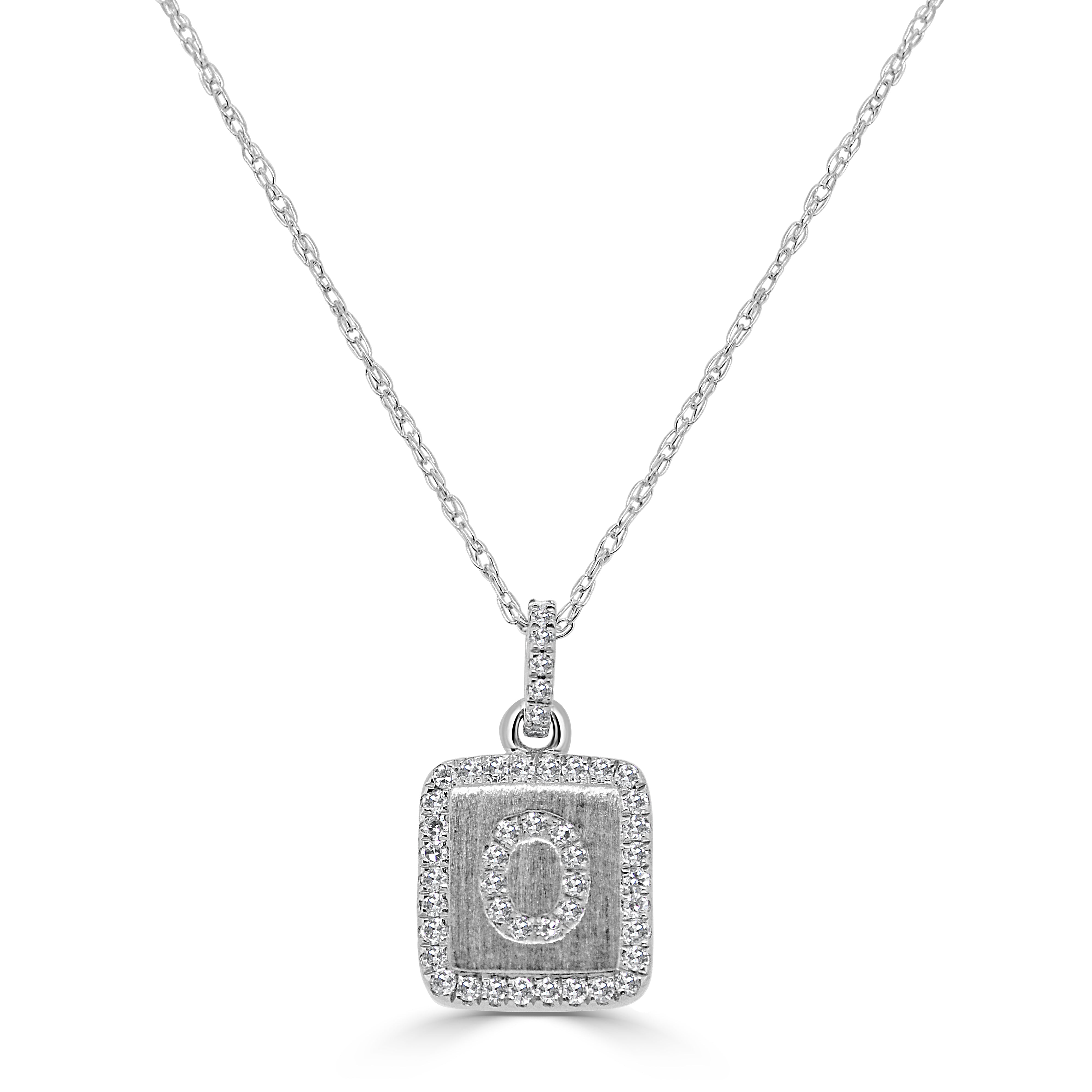 Diamond Small Initial Necklace