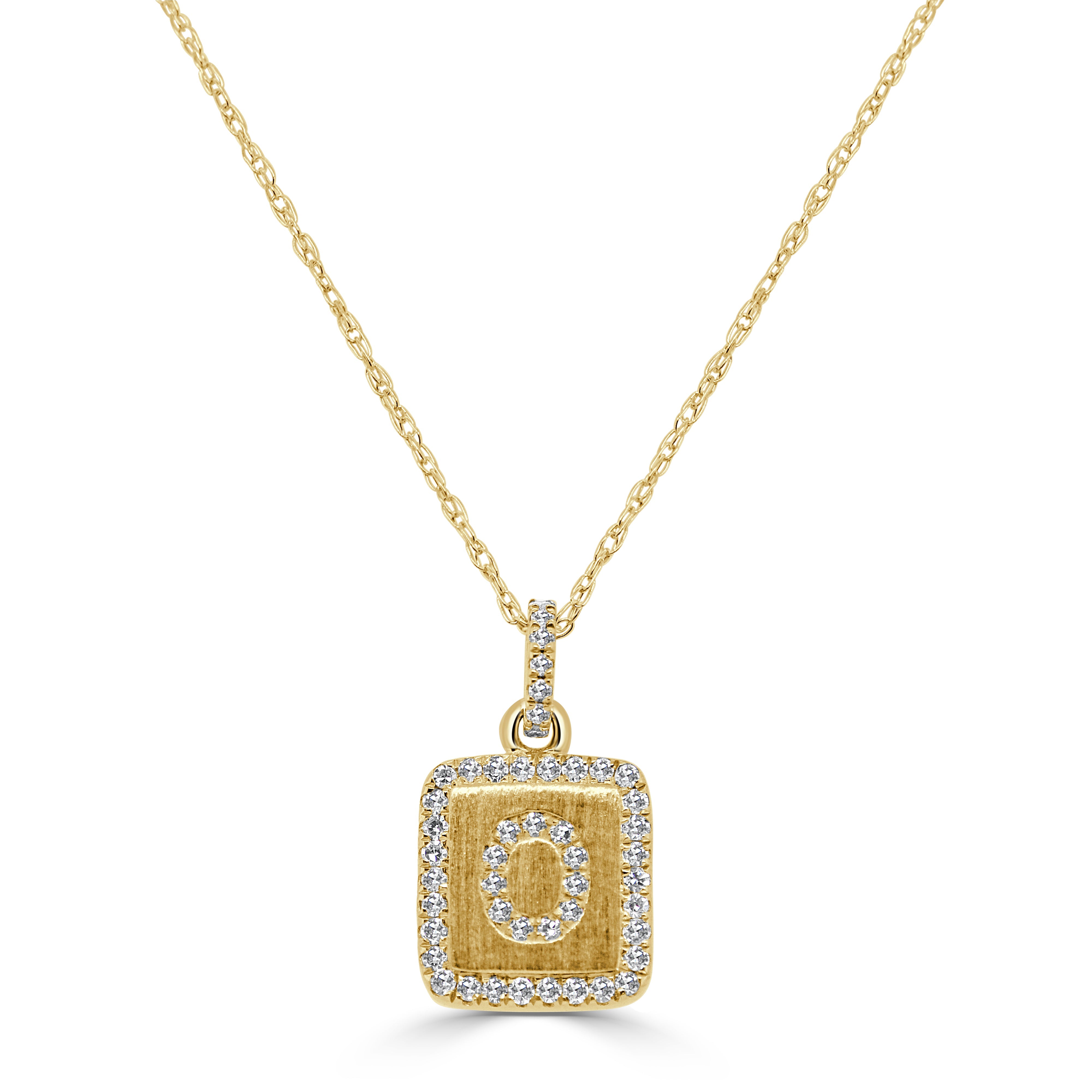 Diamond Small Initial Necklace