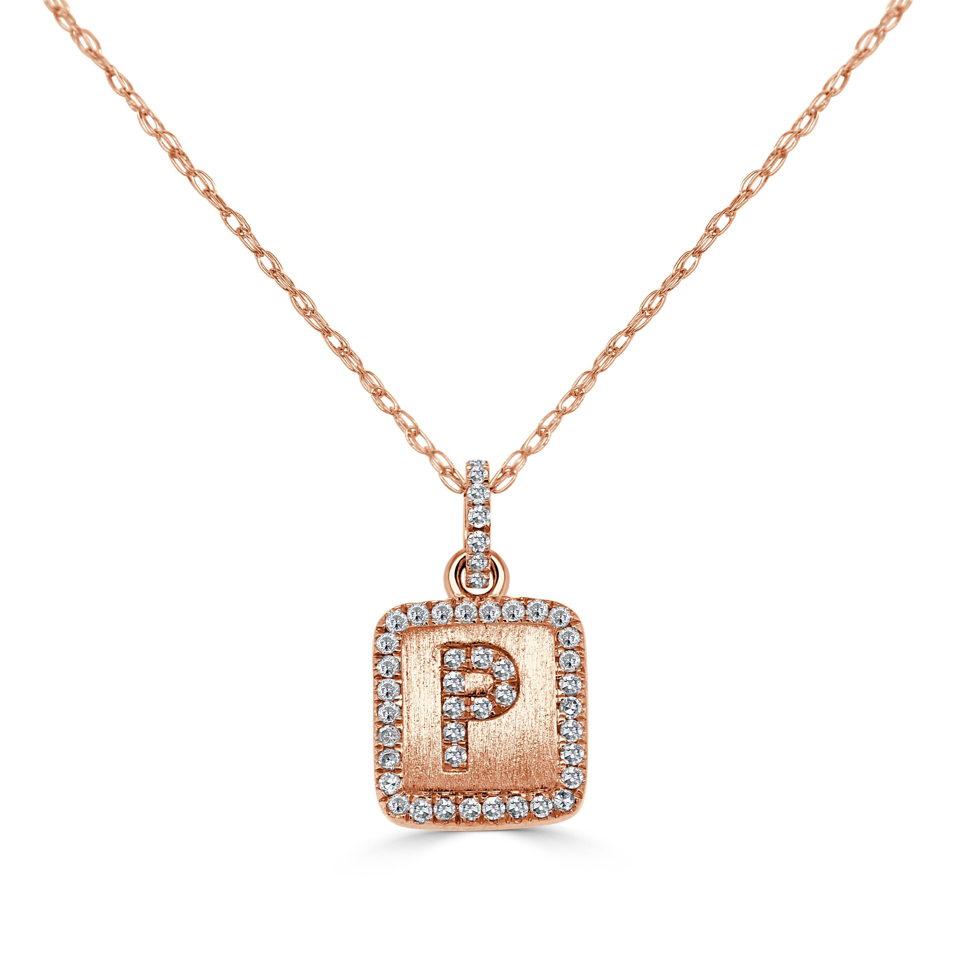 Diamond Small Initial Necklace