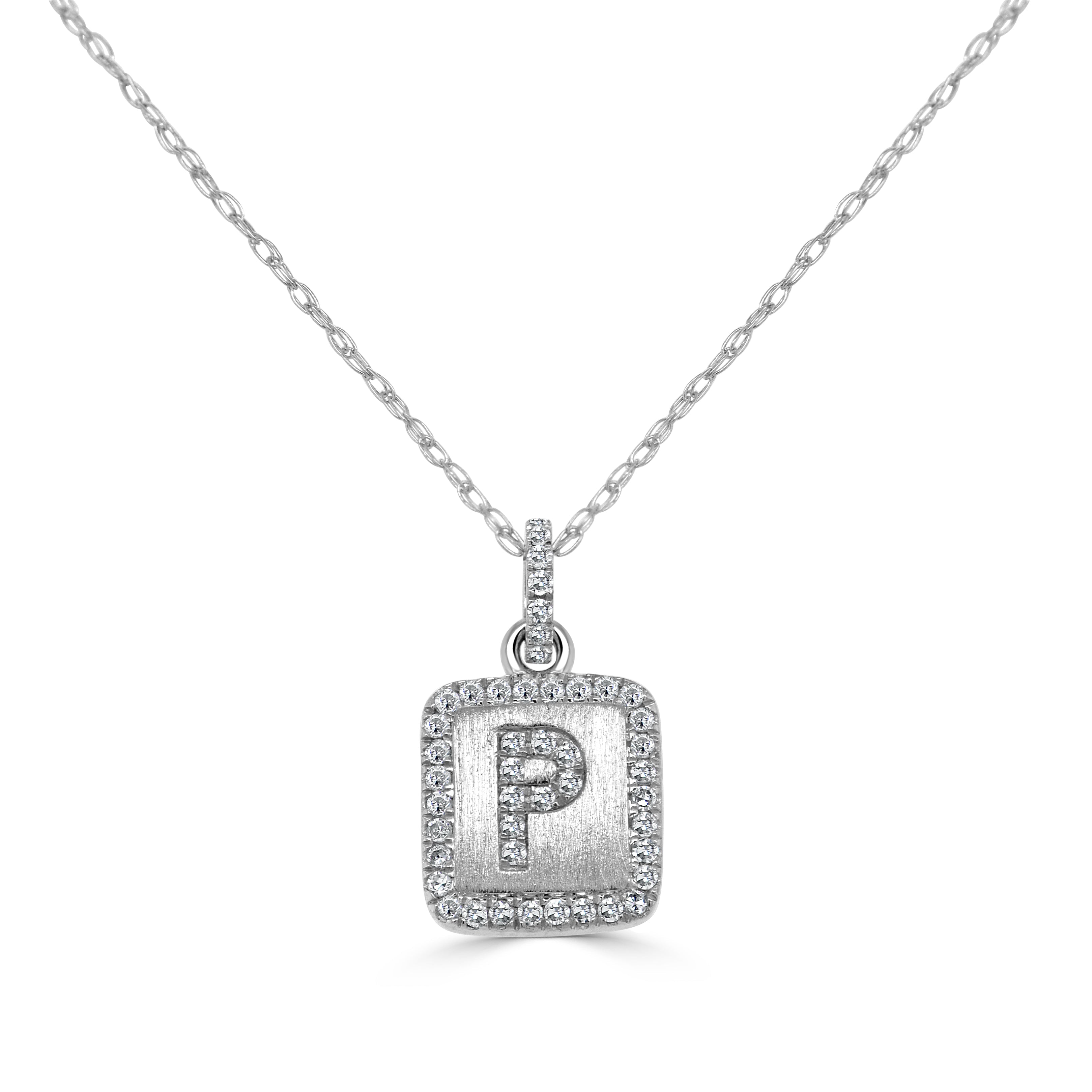 Diamond Small Initial Necklace