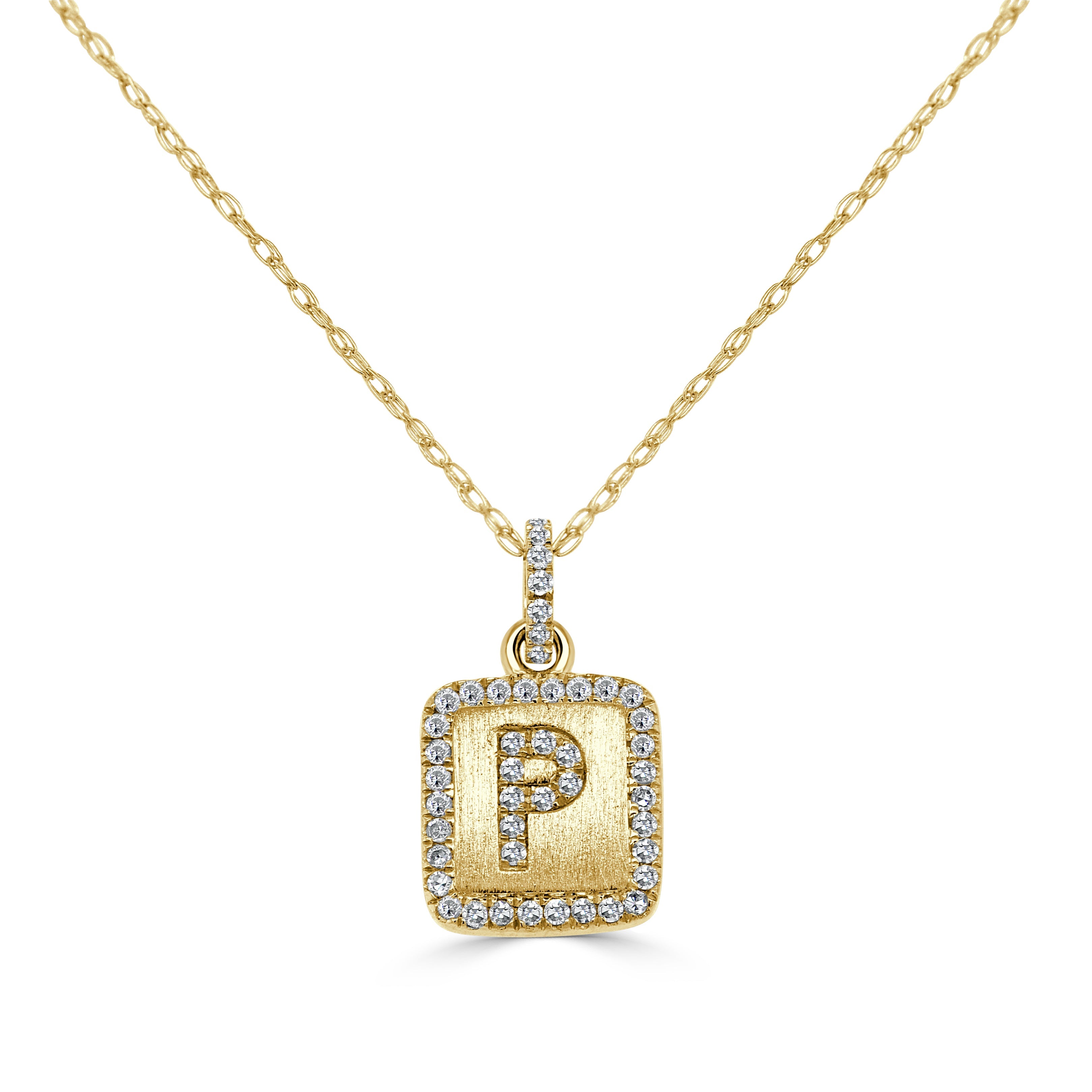 Diamond Small Initial Necklace