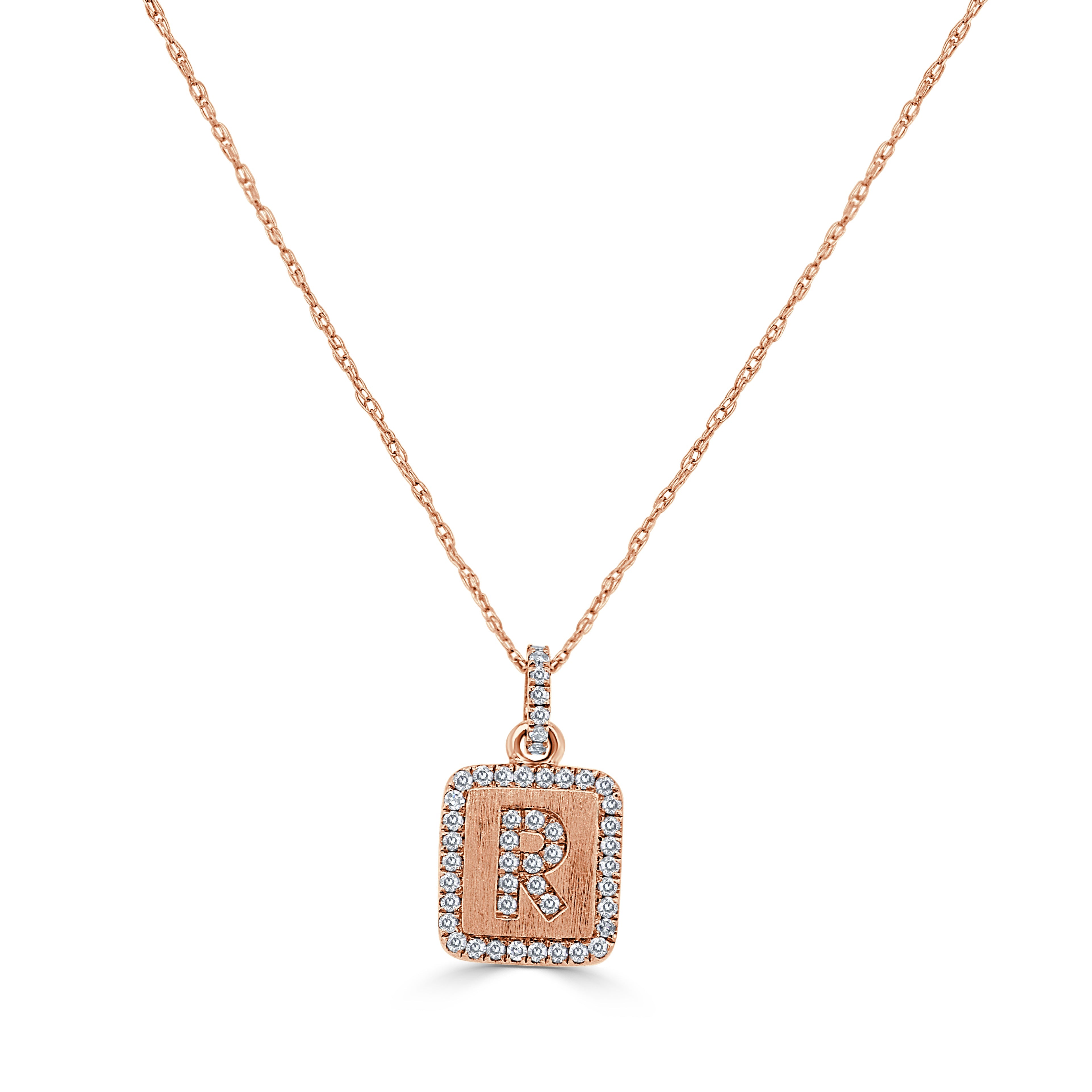 Diamond Small Initial Necklace