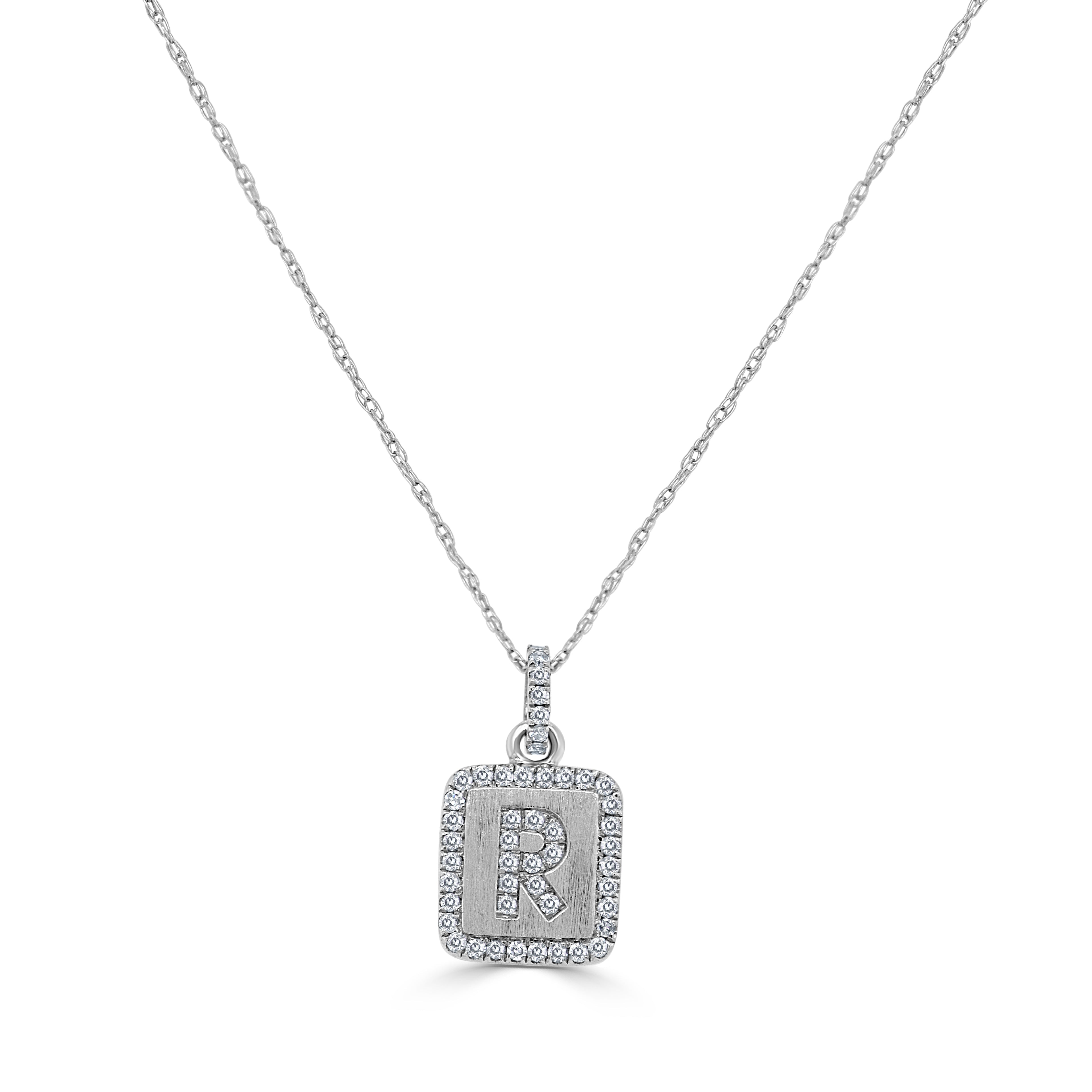 Diamond Small Initial Necklace