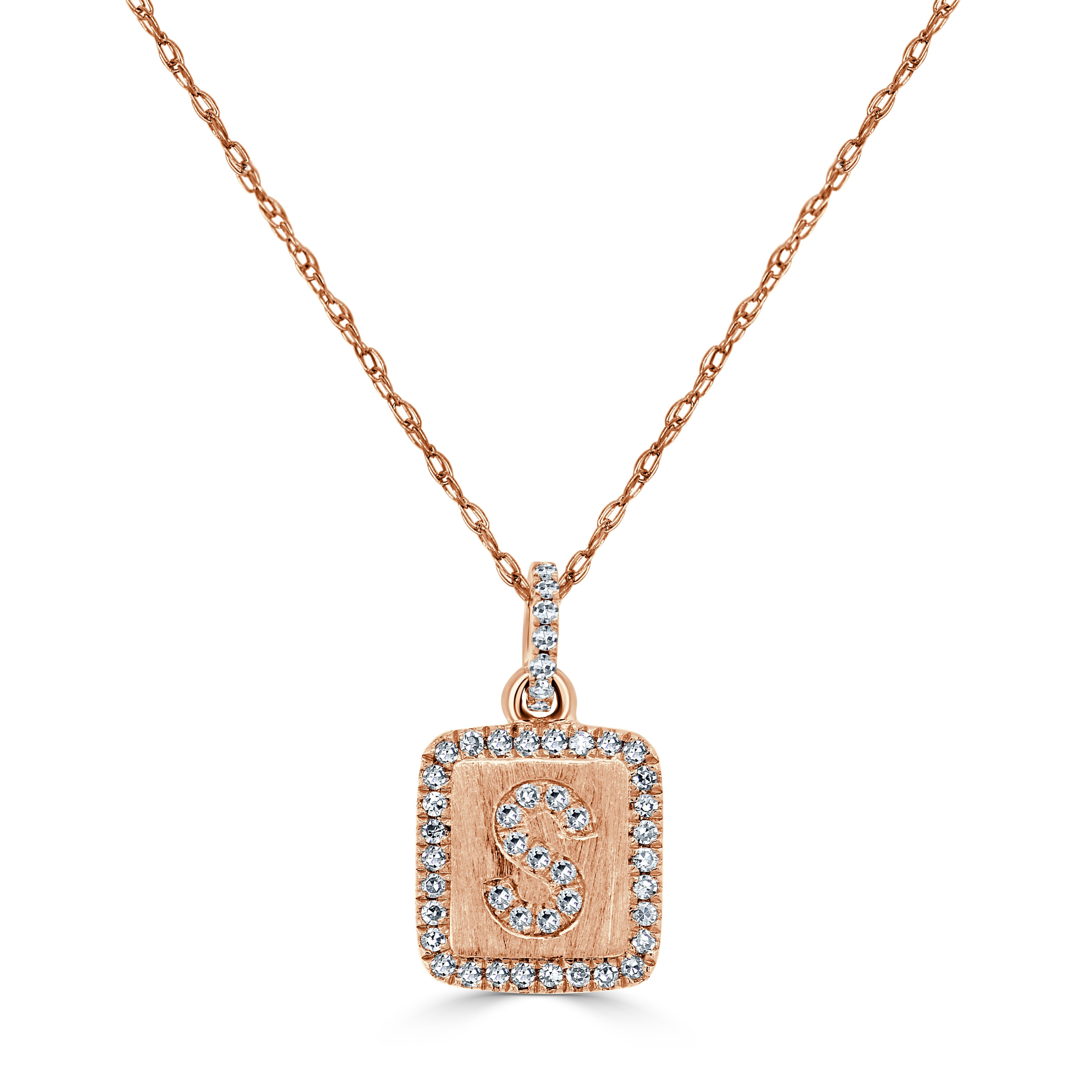 Diamond Small Initial Necklace