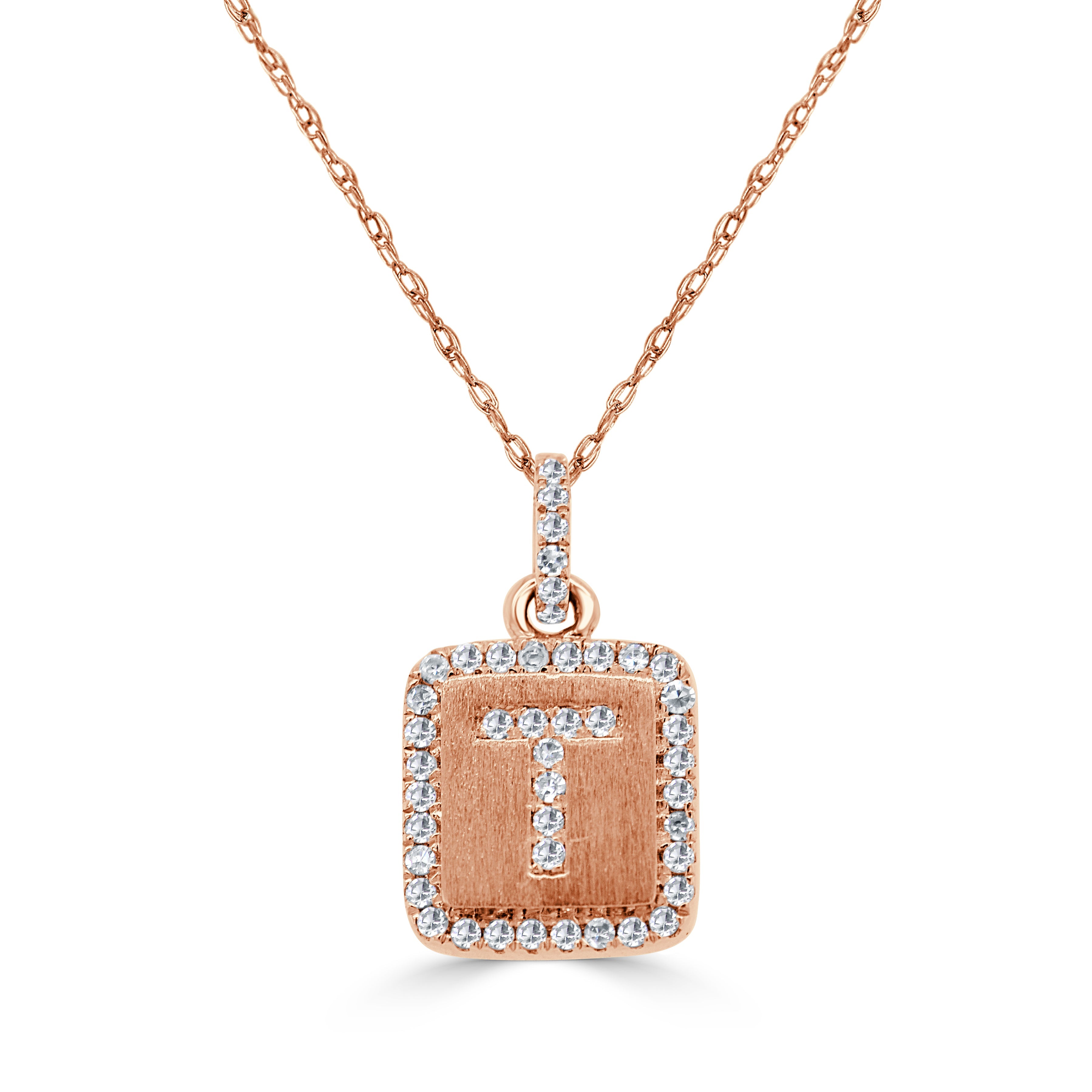 Diamond Small Initial Necklace