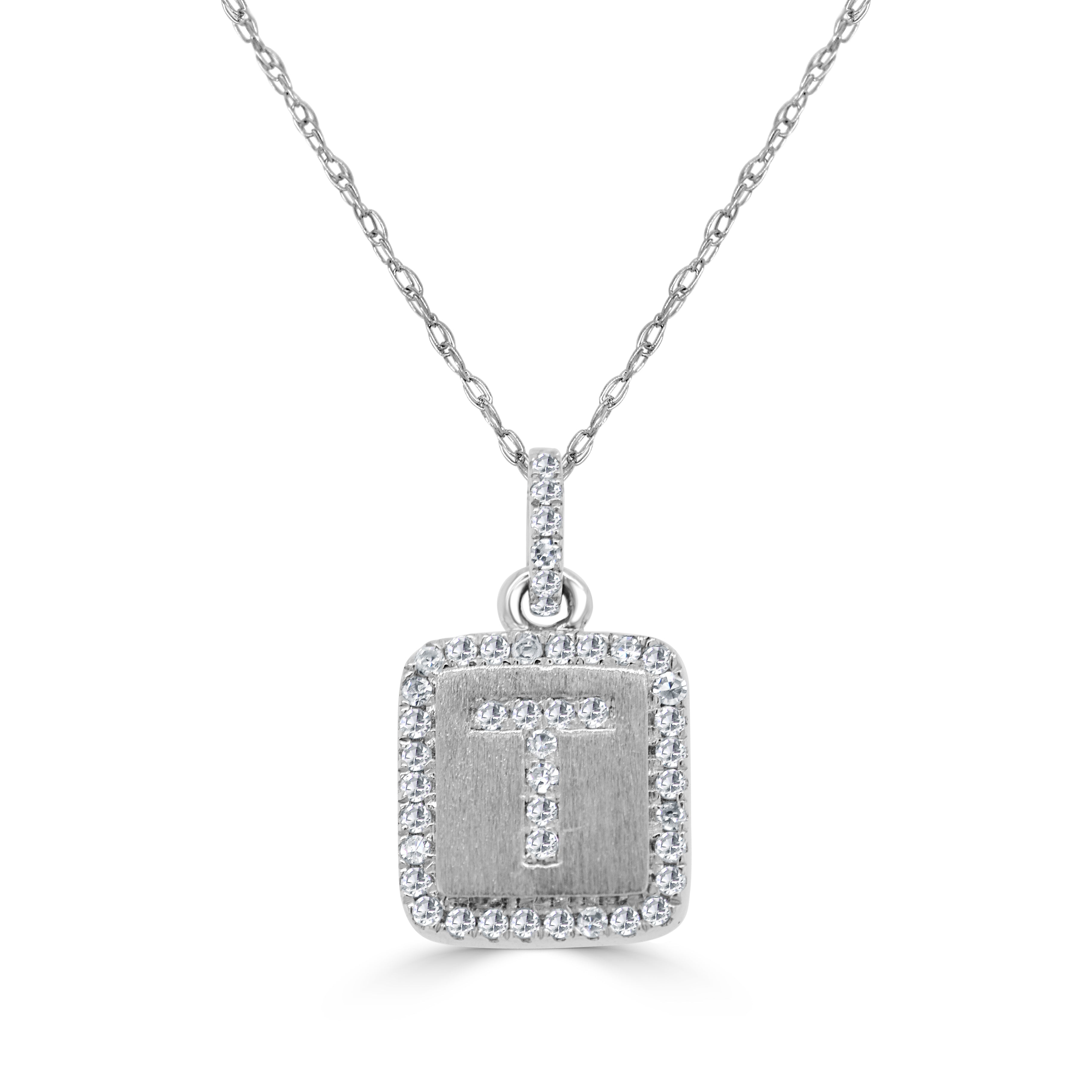 Diamond Small Initial Necklace