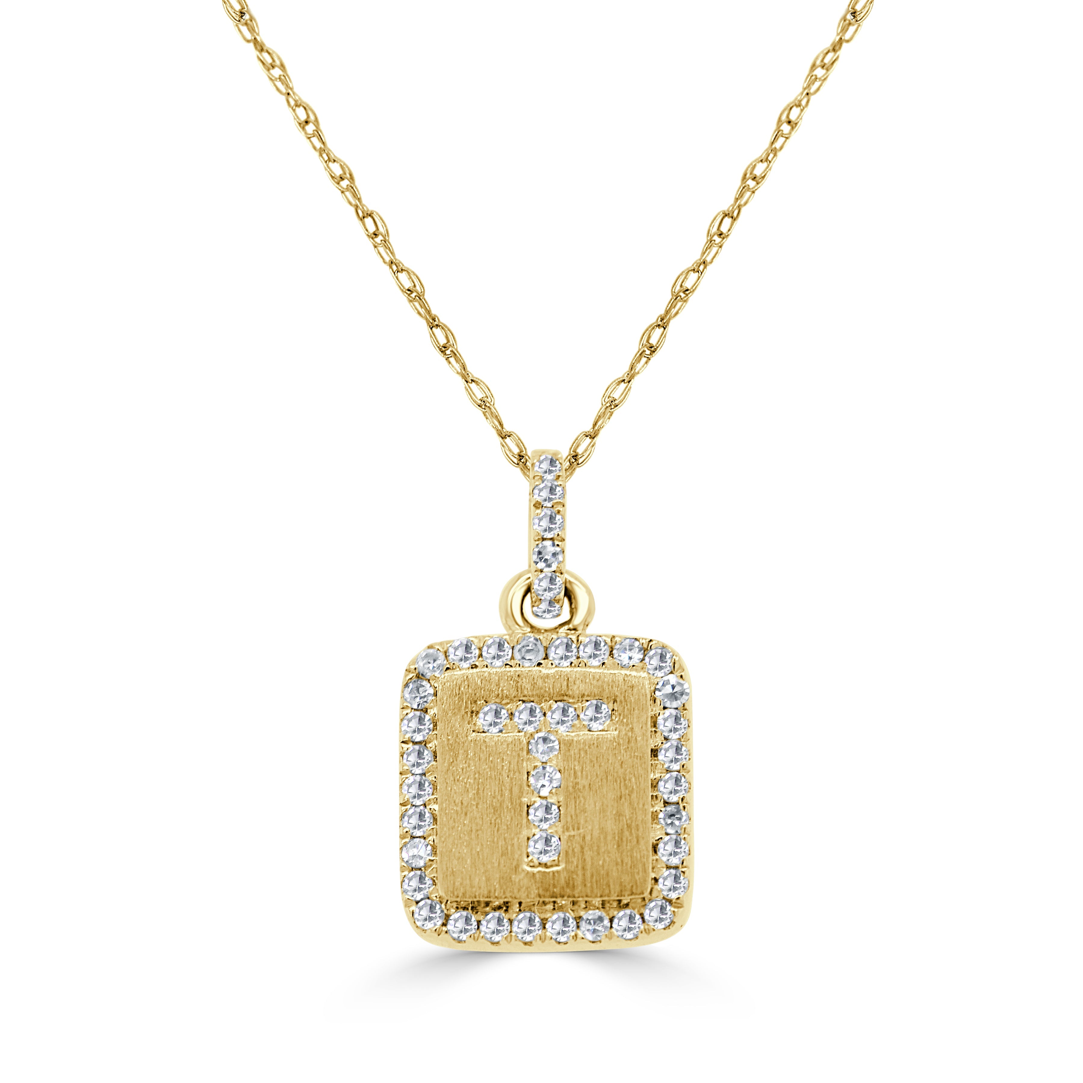 Diamond Small Initial Necklace