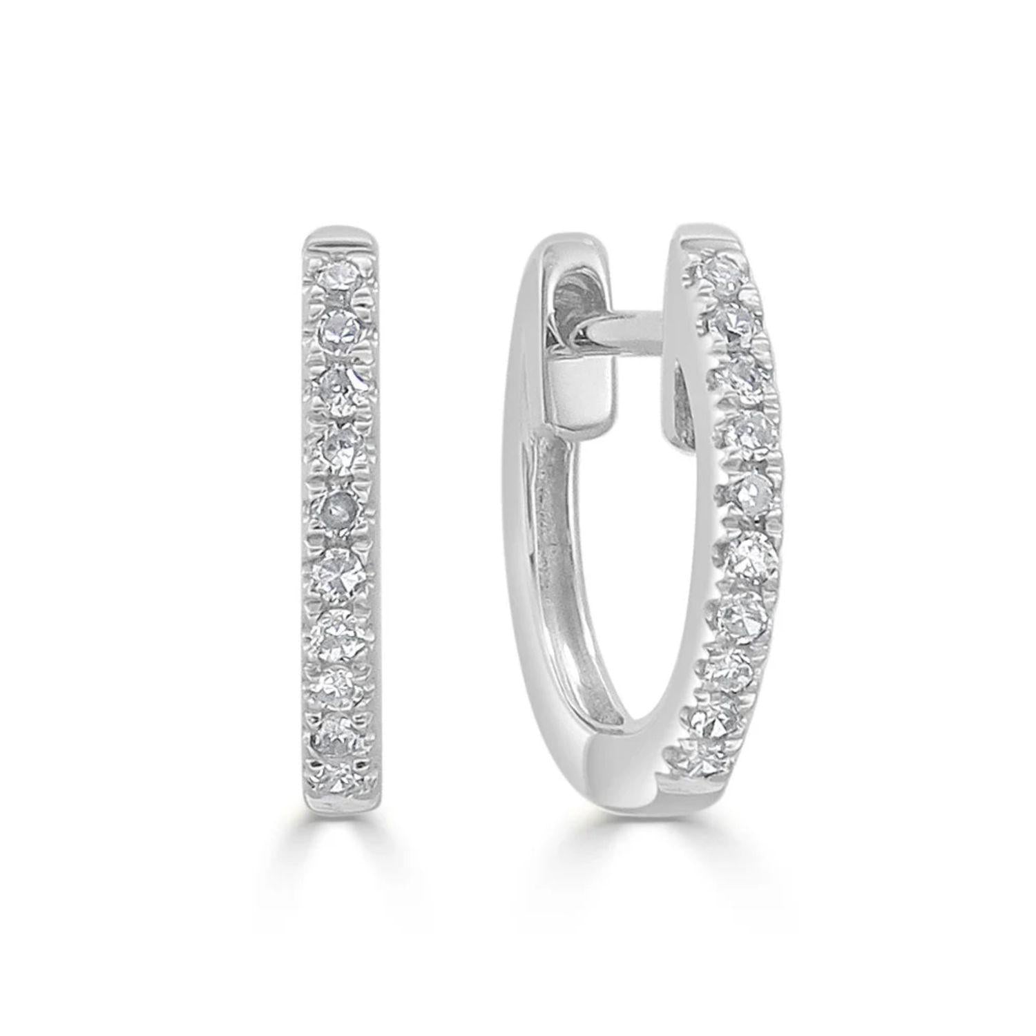 Diamond Huggie Earrings