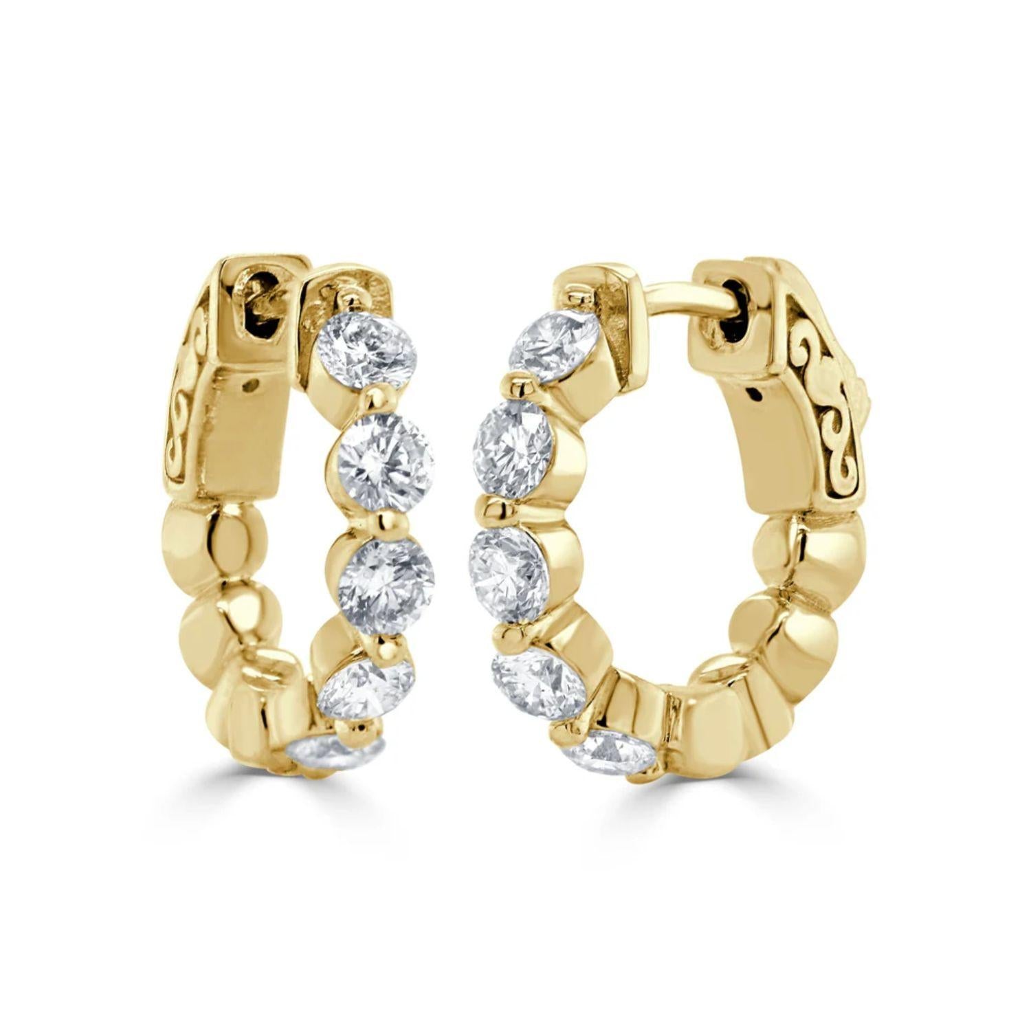Diamond Huggie Hoop Earrings
