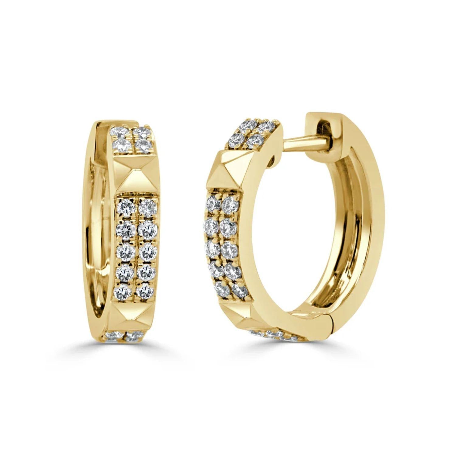 Diamond Studded Huggie Earrings