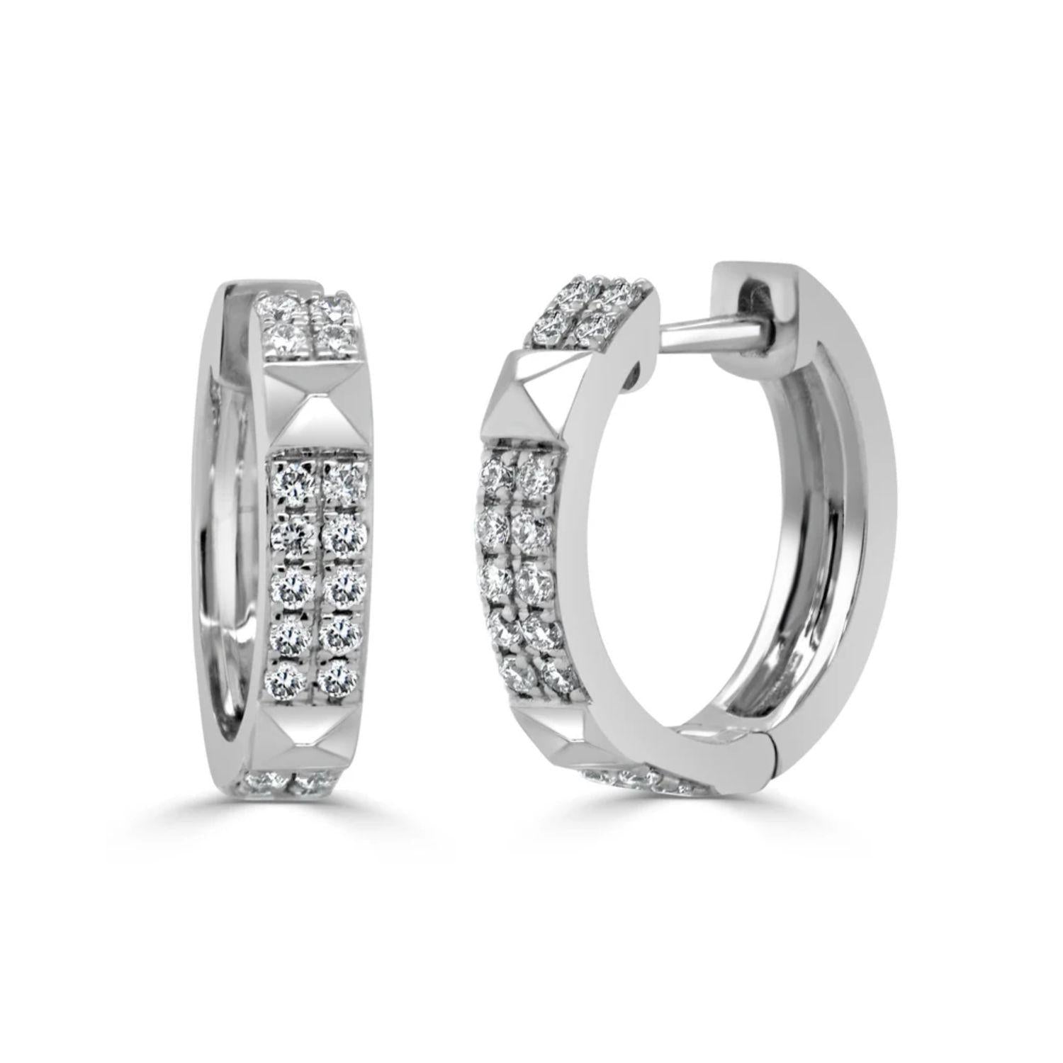 Diamond Studded Huggie Earrings