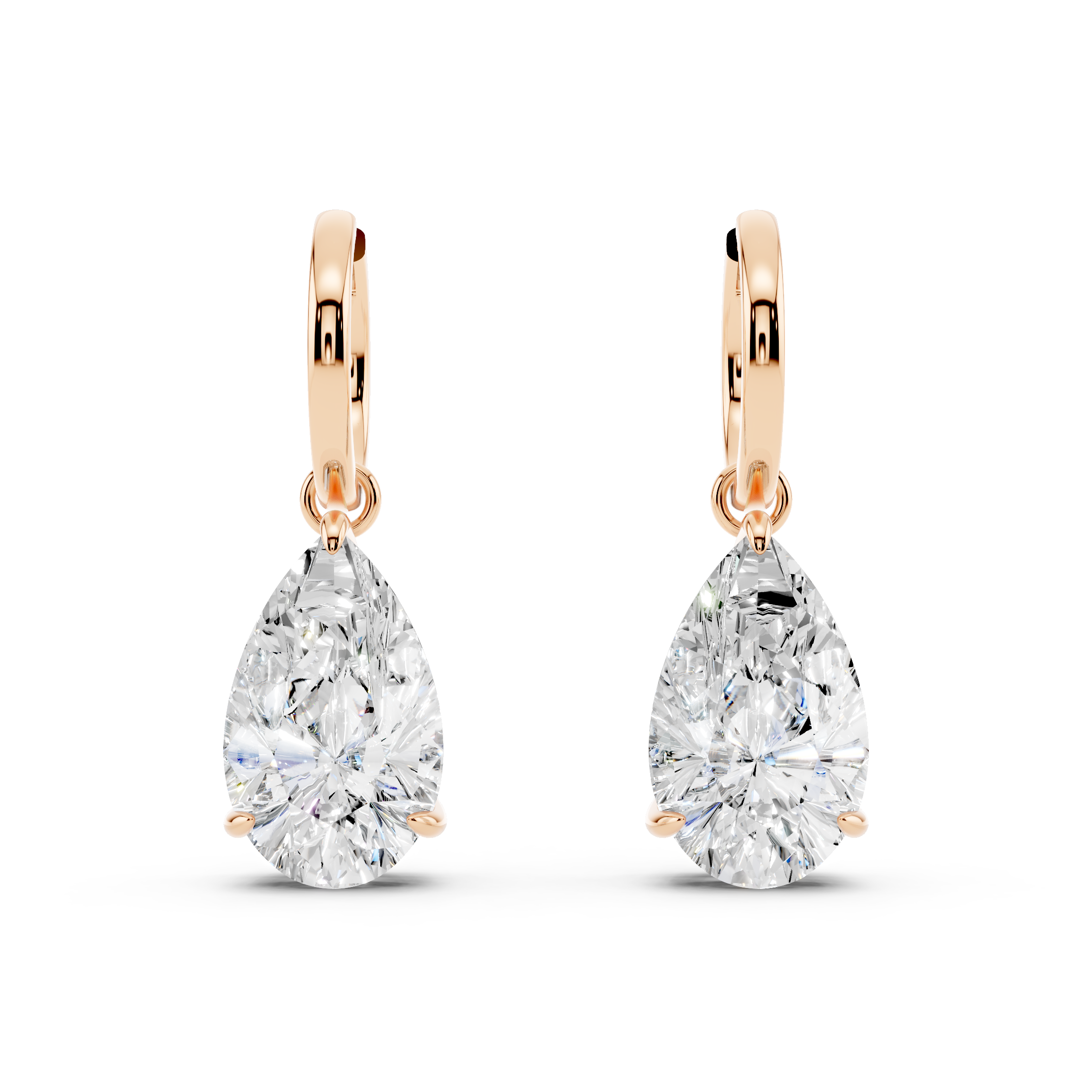 Golden Glam Tear Drop Earrings