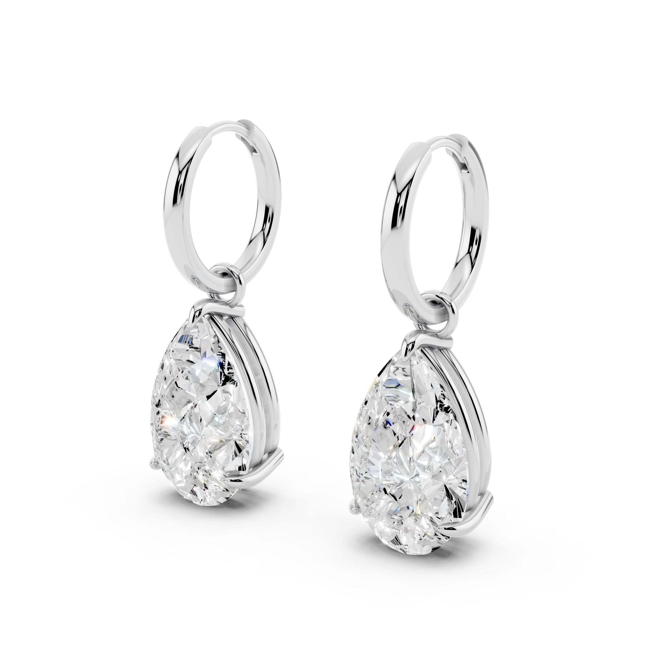 Golden Glam Tear Drop Earrings
