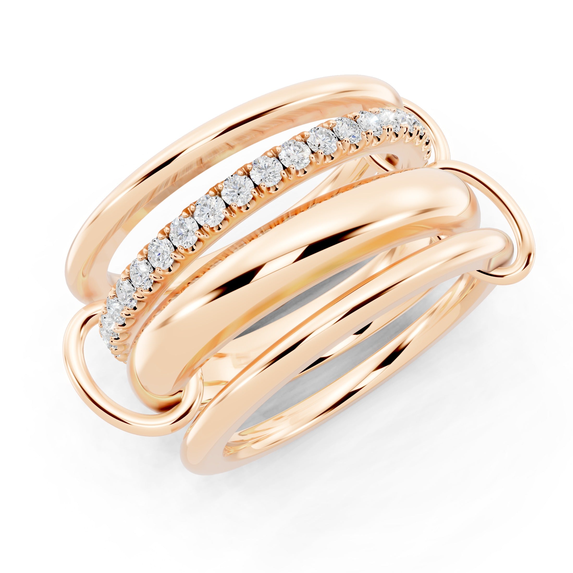 Golden Stacks Ring