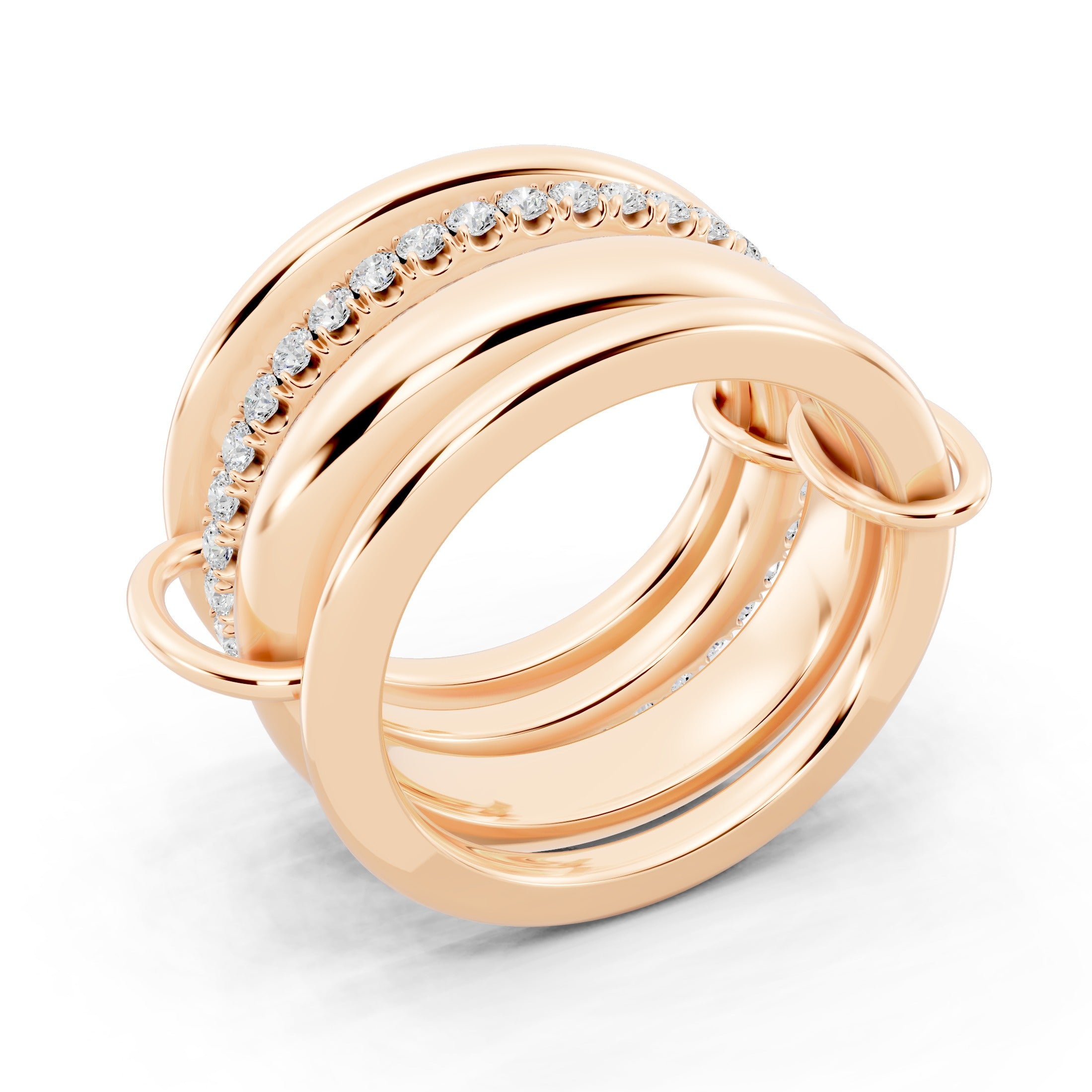 Golden Stacks Ring