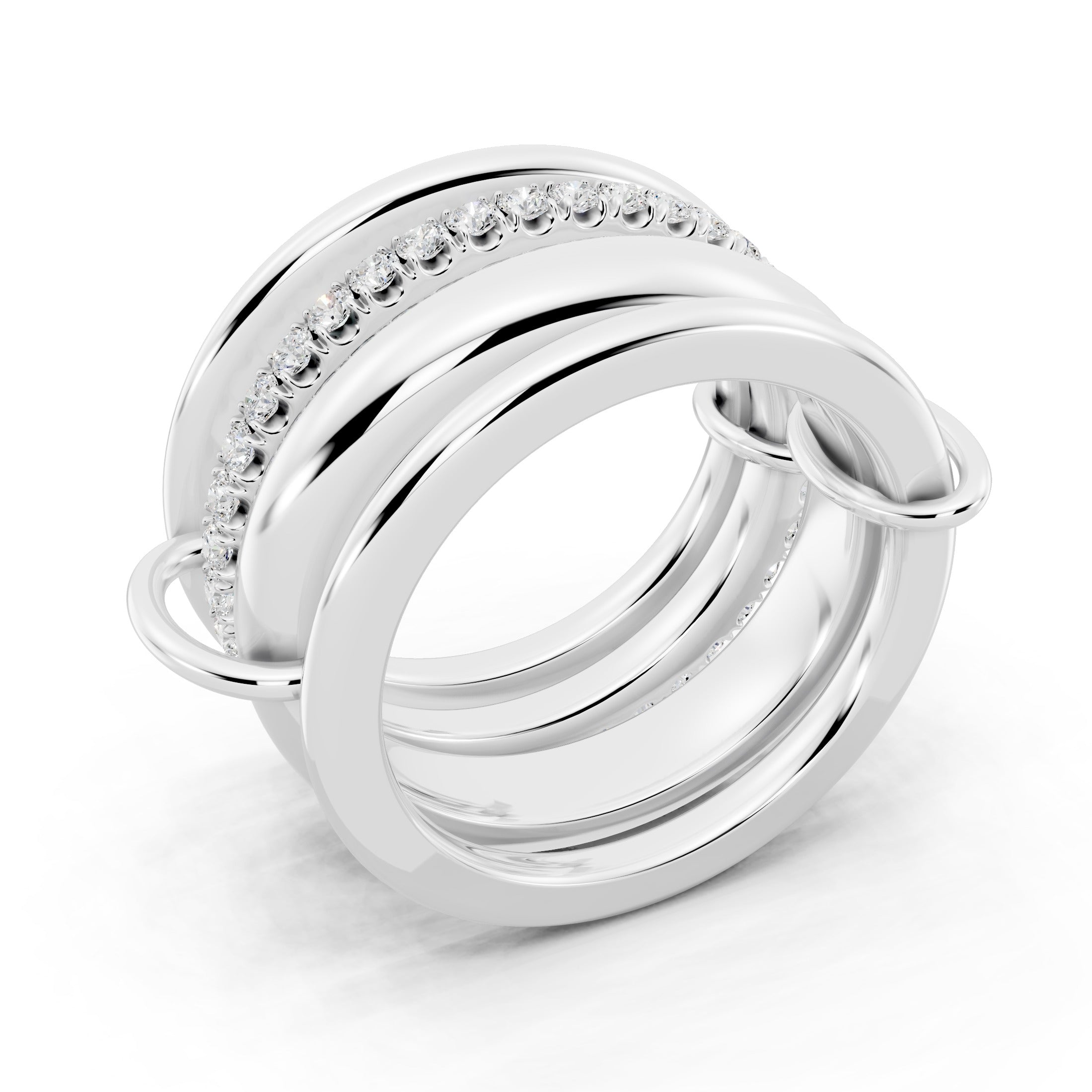 Golden Stacks Ring