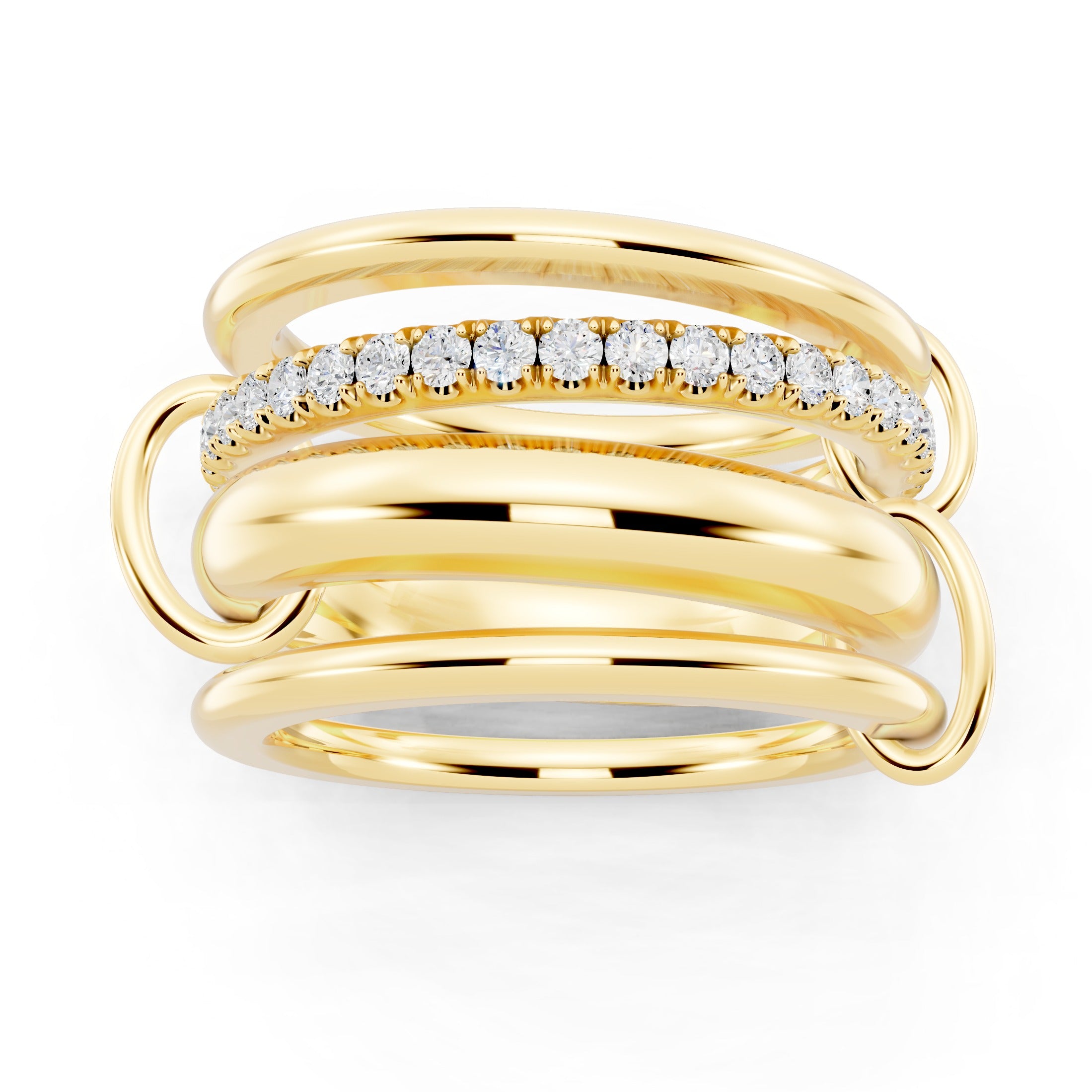 Golden Stacks Ring
