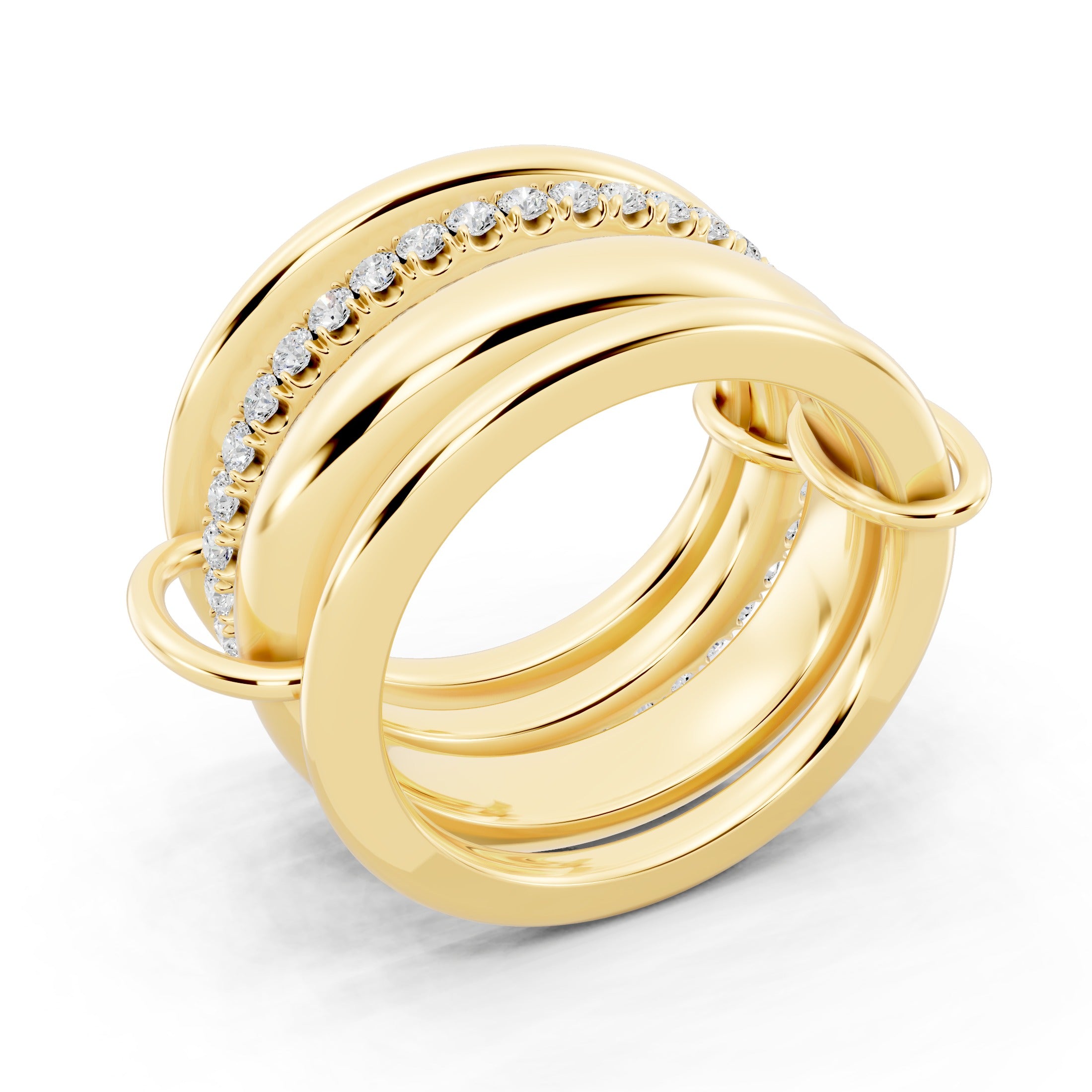 Golden Stacks Ring