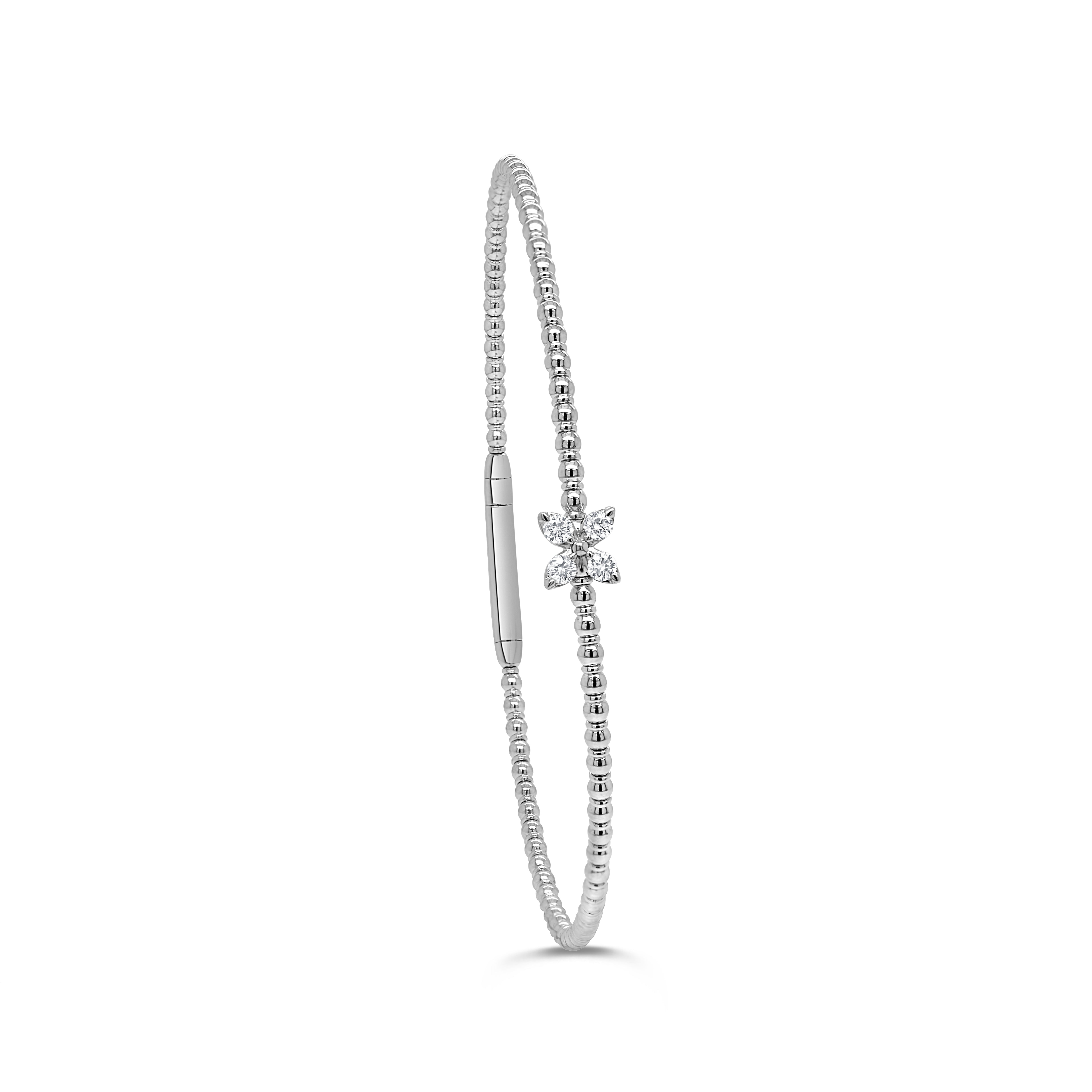 Diamond Beaded Flexible Bangle