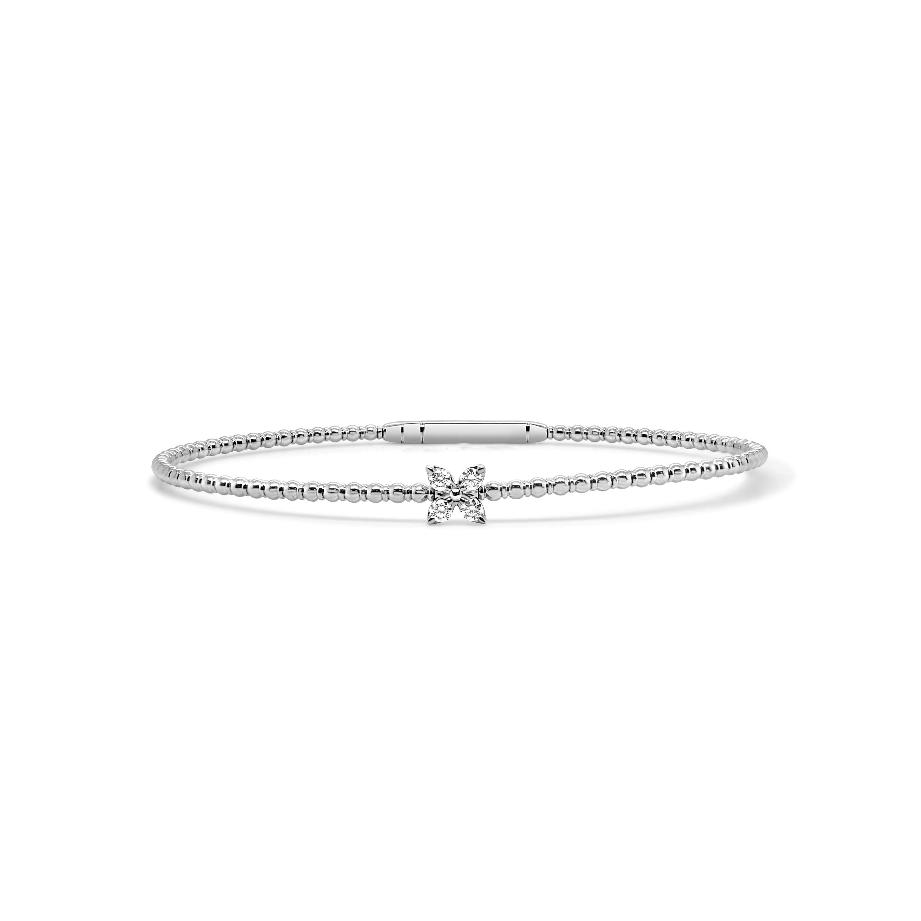 Diamond Beaded Flexible Bangle