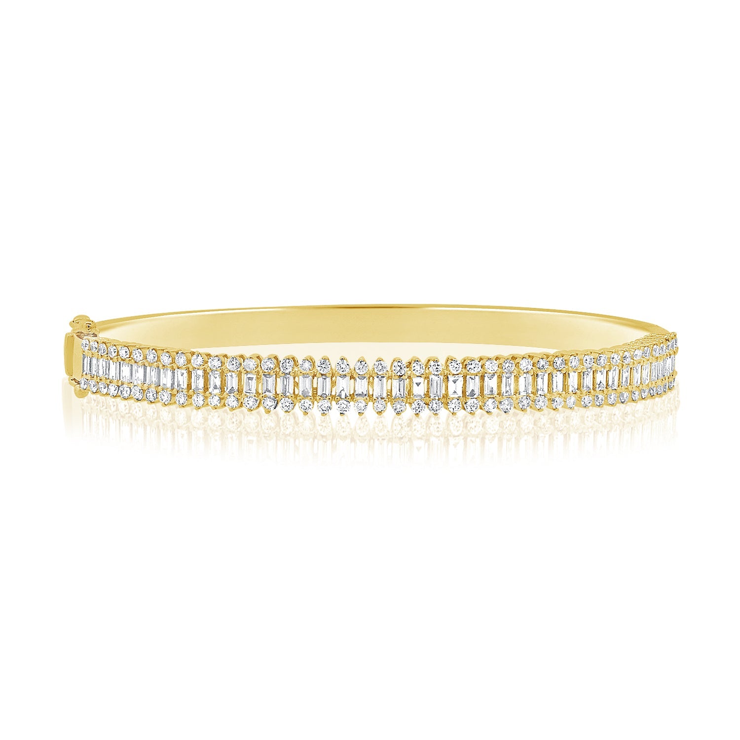 Baguette Round Diamond Bangle