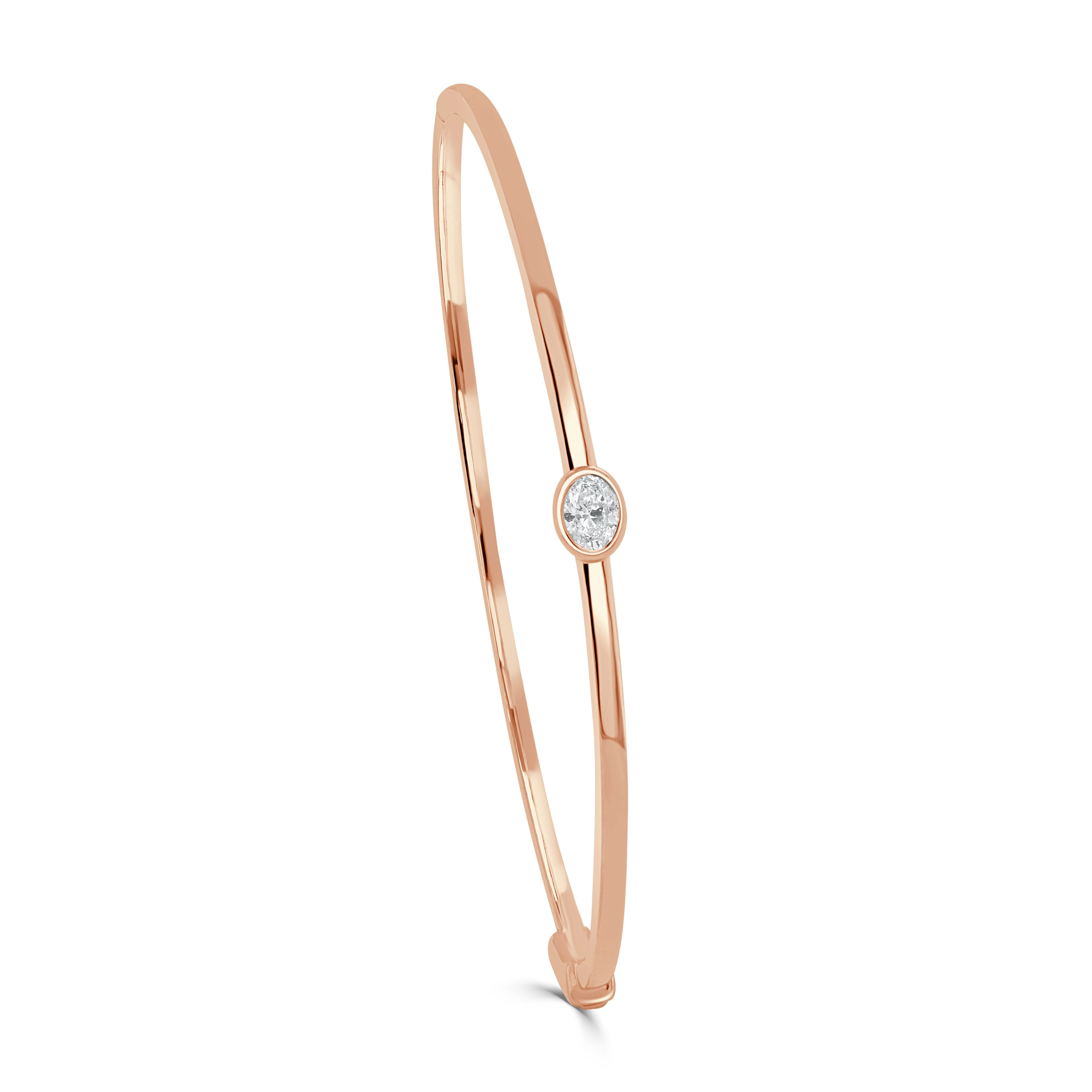 Oval Cut Diamond Bangle