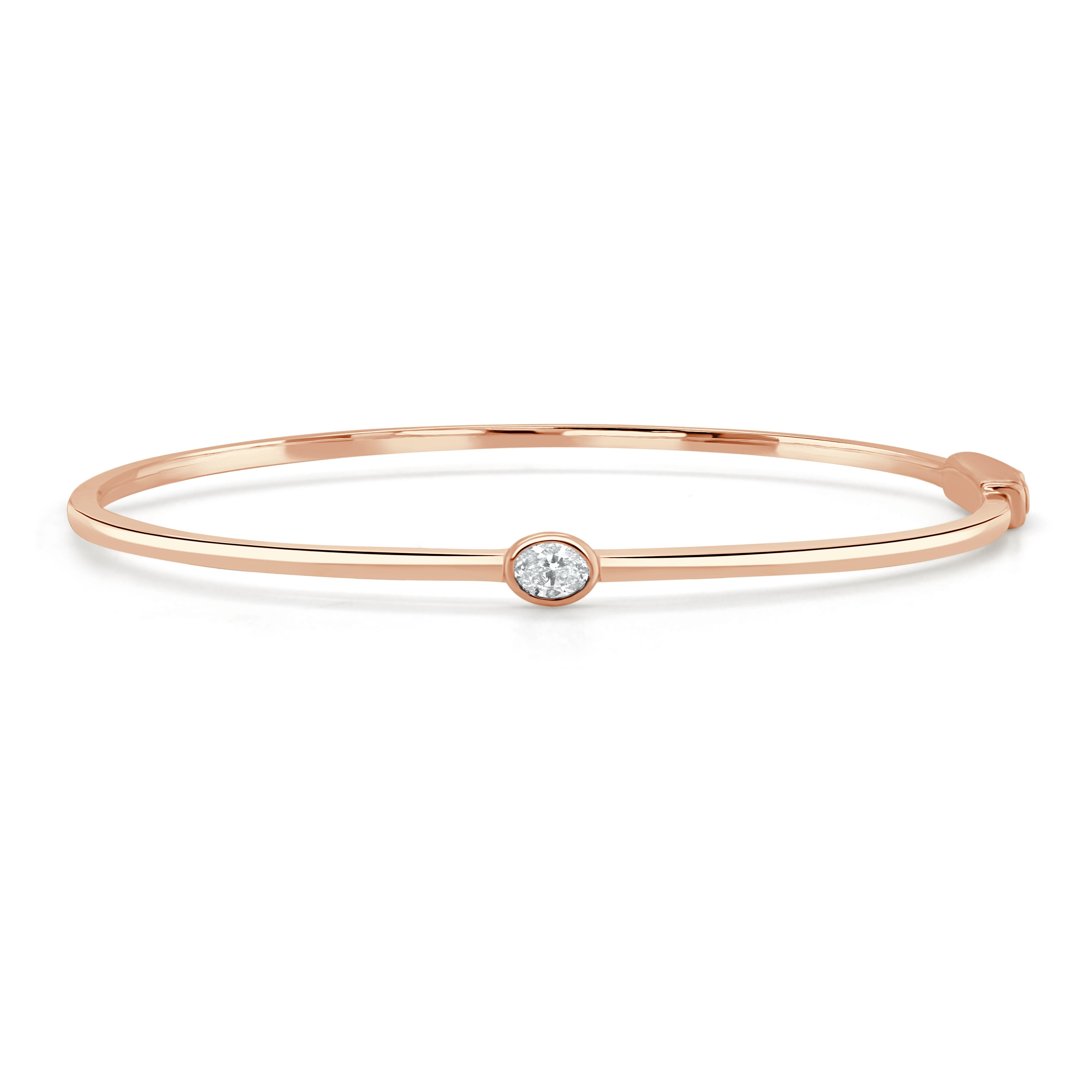Oval Cut Diamond Bangle