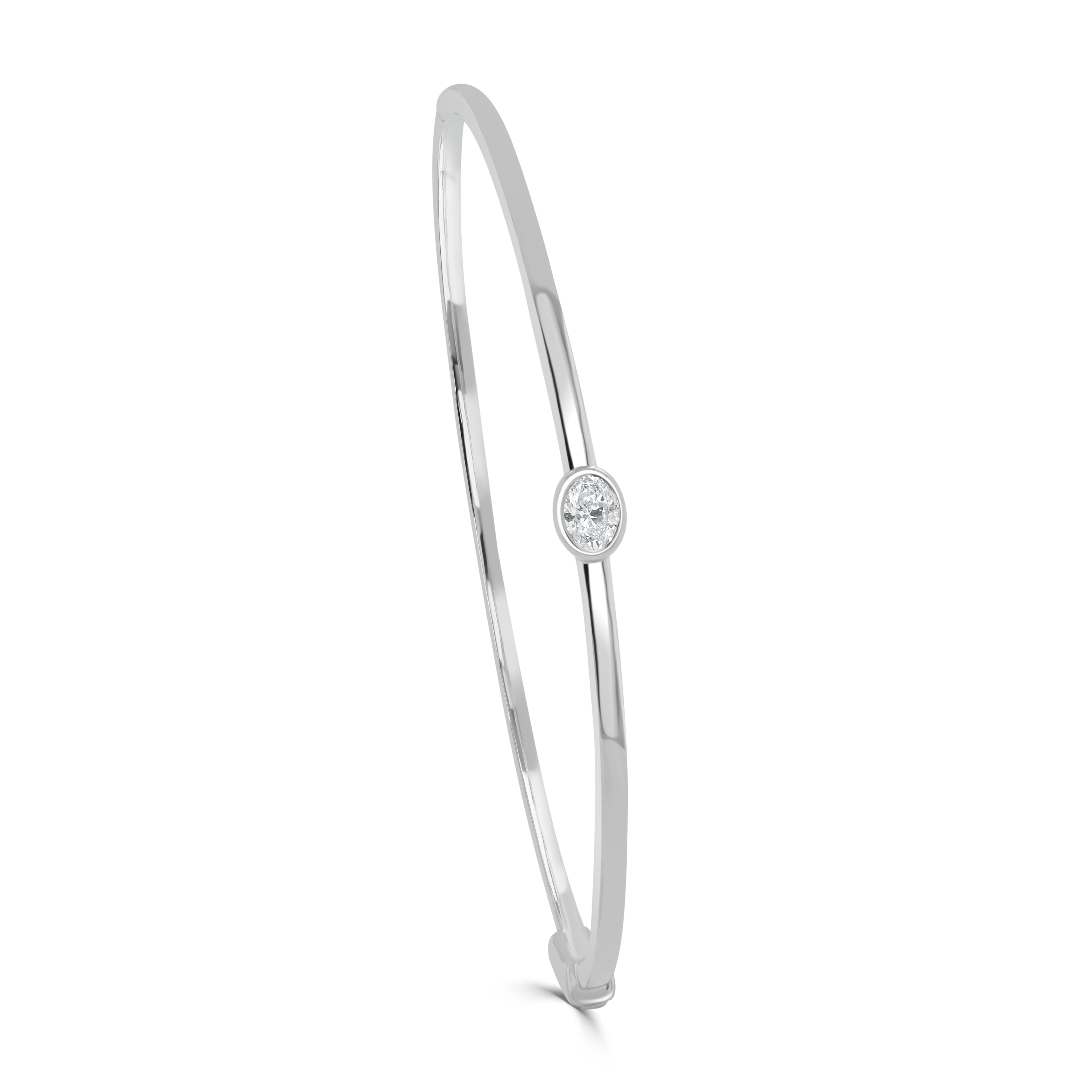 Oval Cut Diamond Bangle