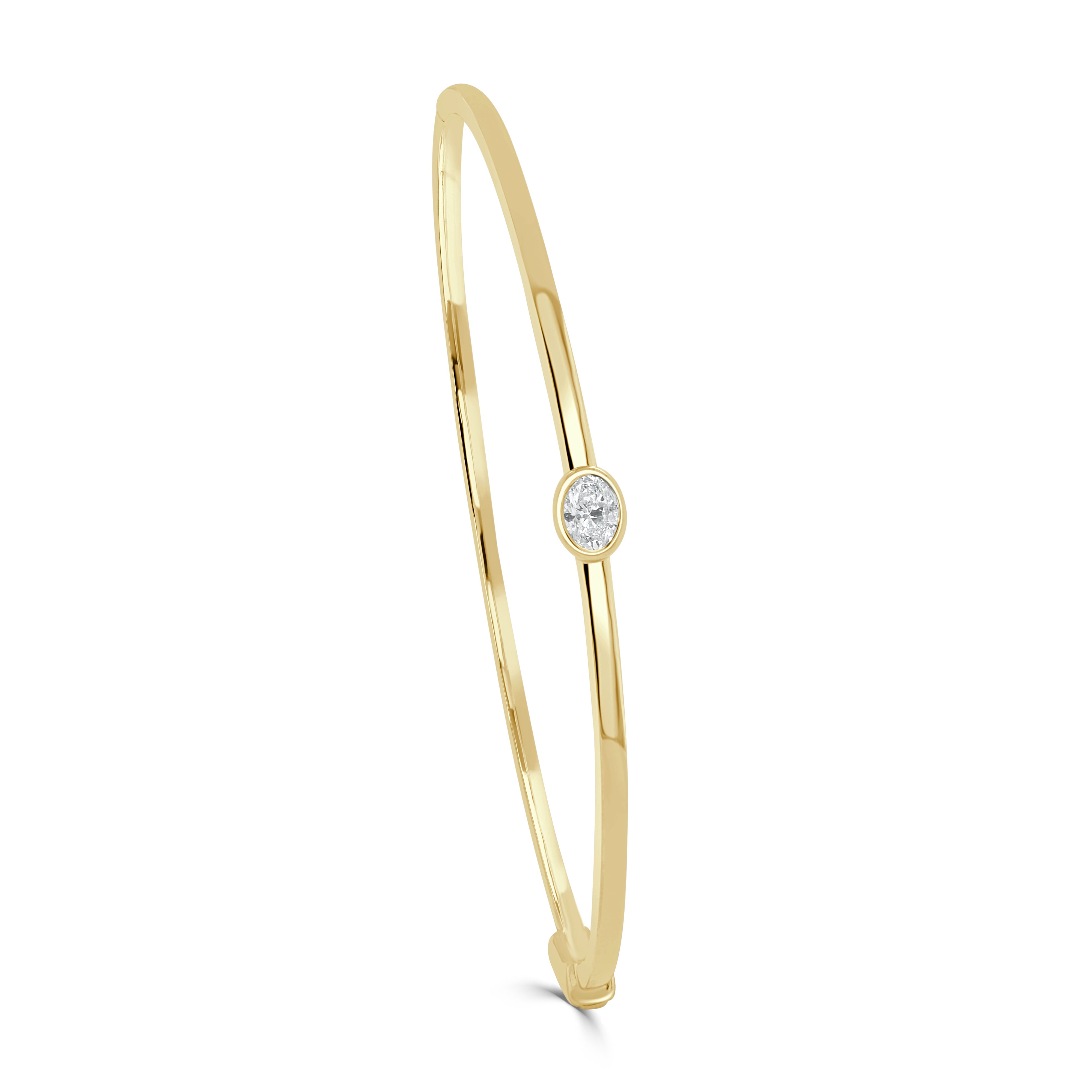 Oval Cut Diamond Bangle