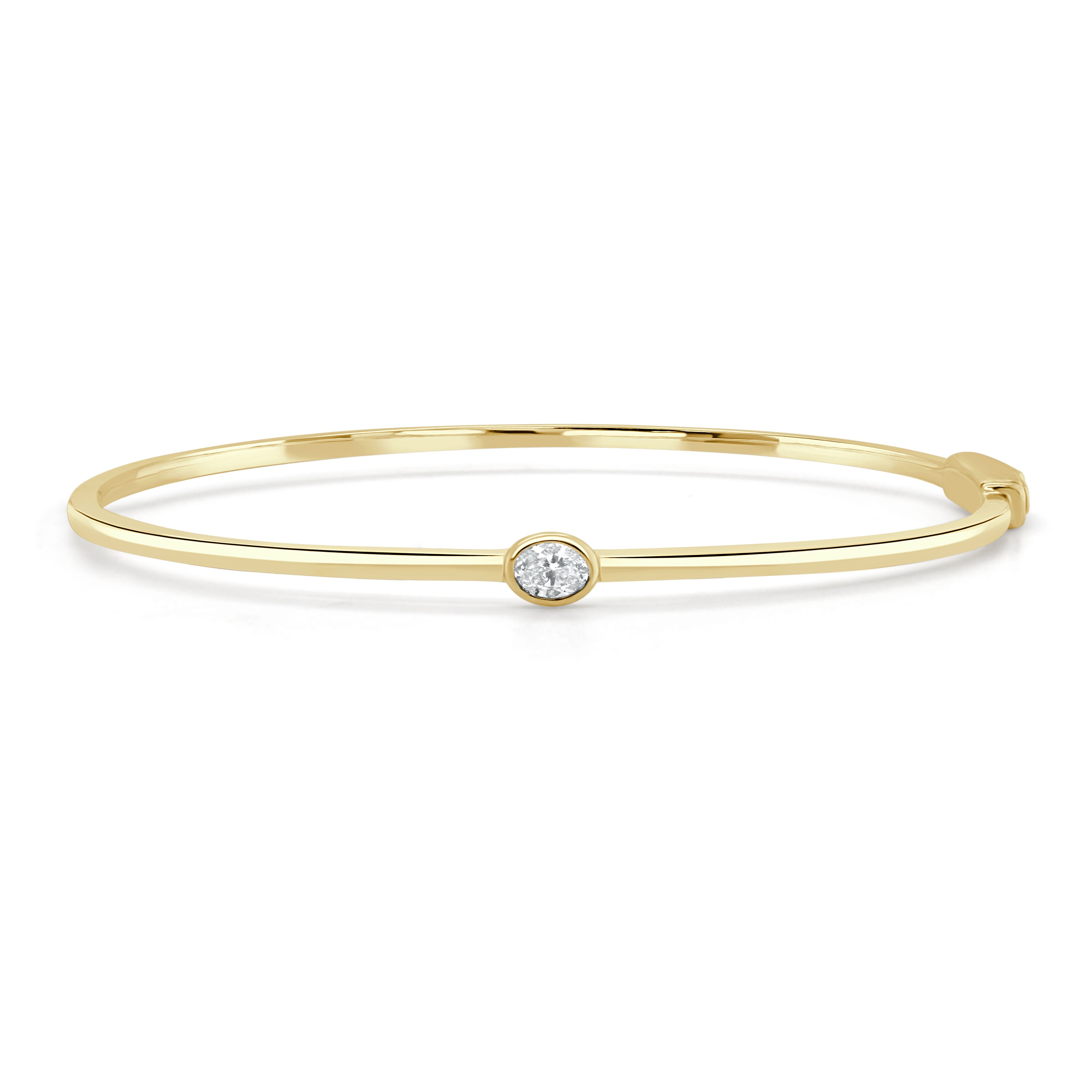 Oval Cut Diamond Bangle