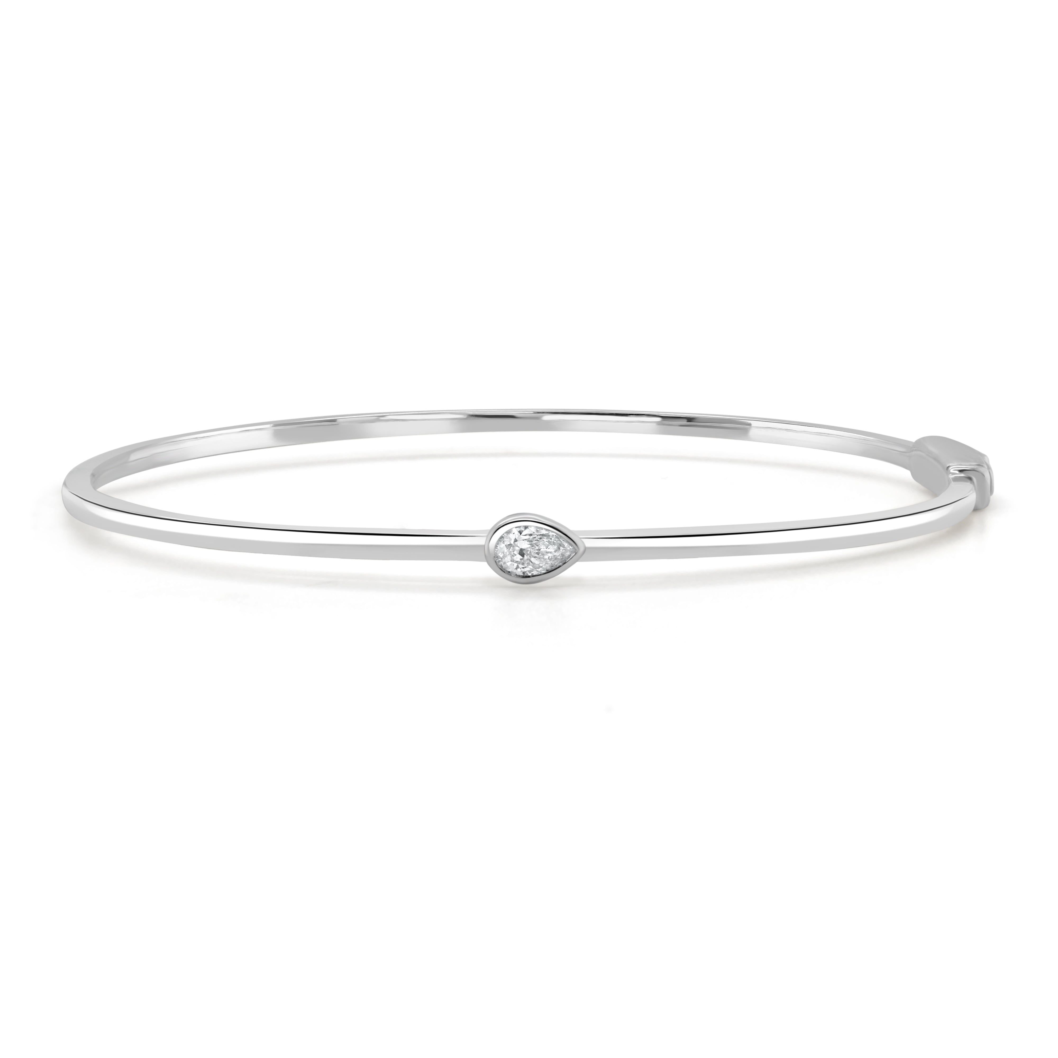 Pear Shape Diamond Bangle