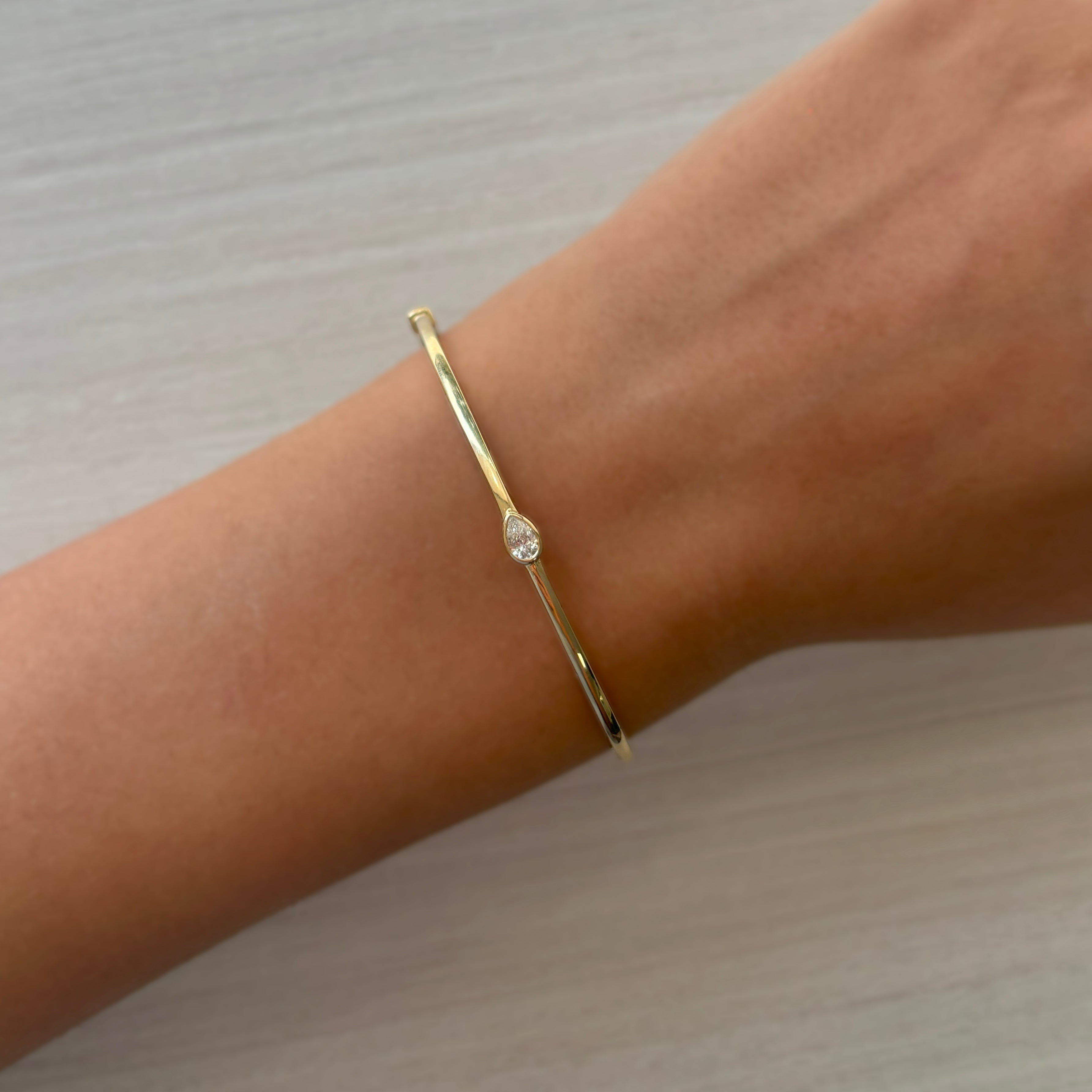 Pear Shape Diamond Bangle