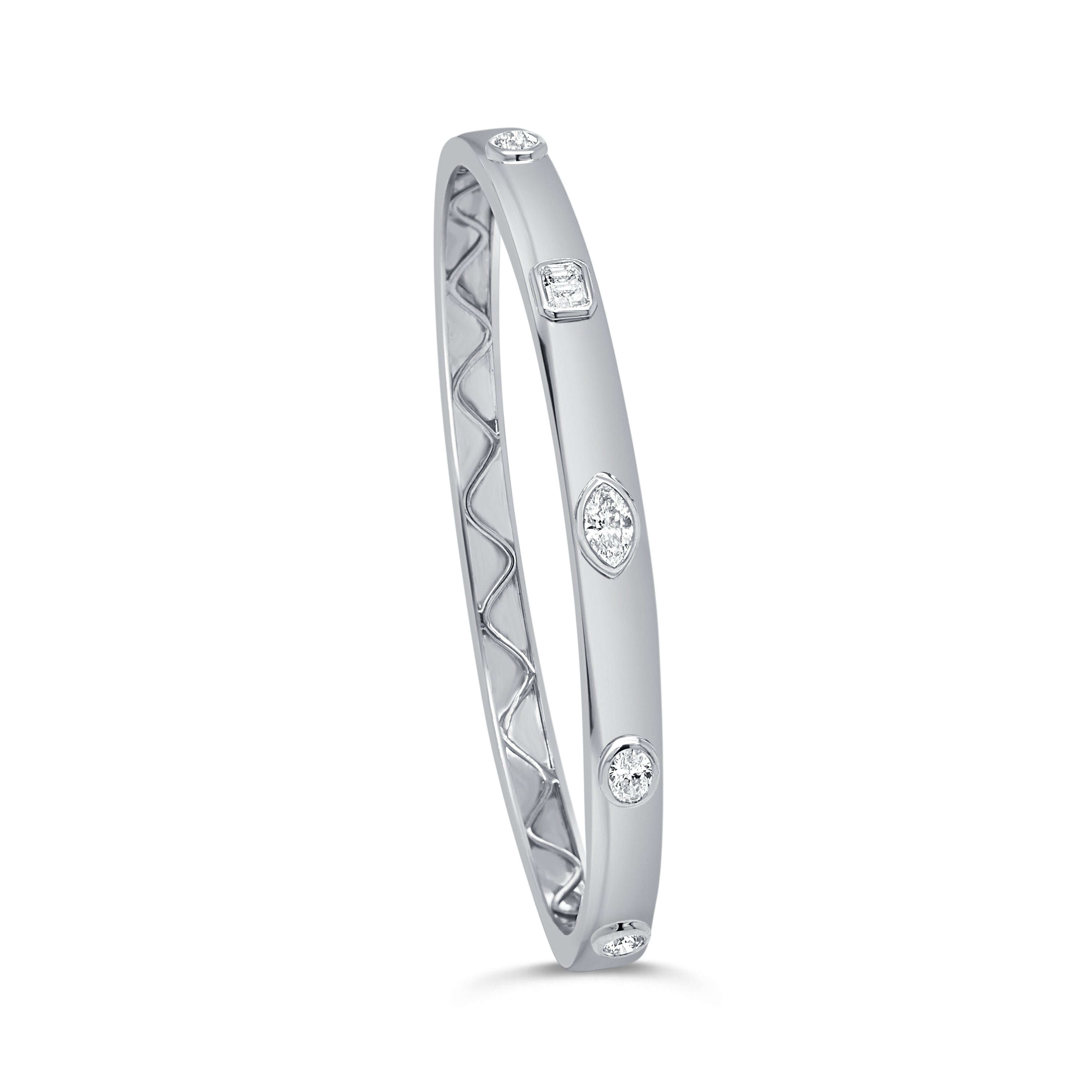 Mixed Fancy Shape Diamond Bangle