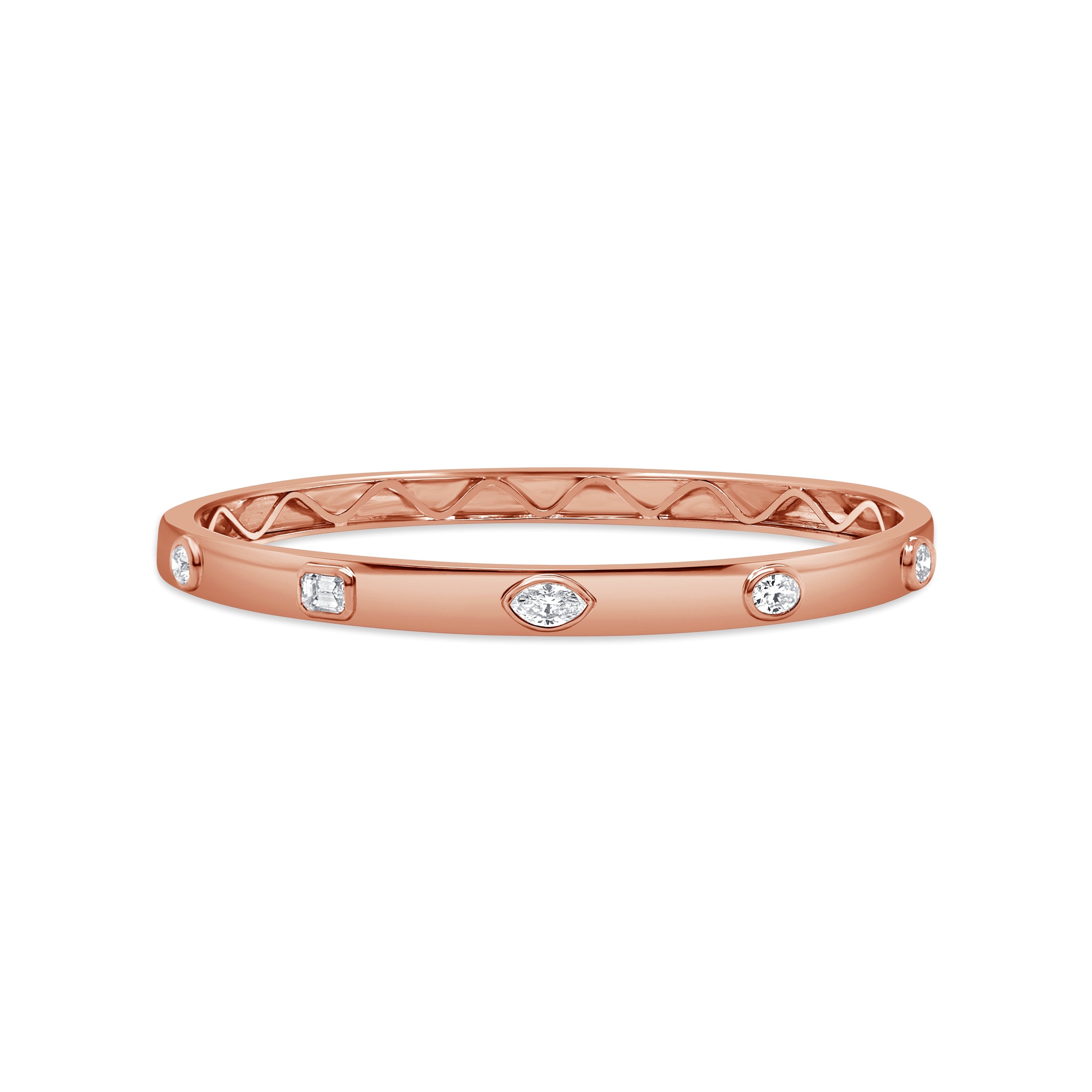 Mixed Fancy Shape Diamond Bangle