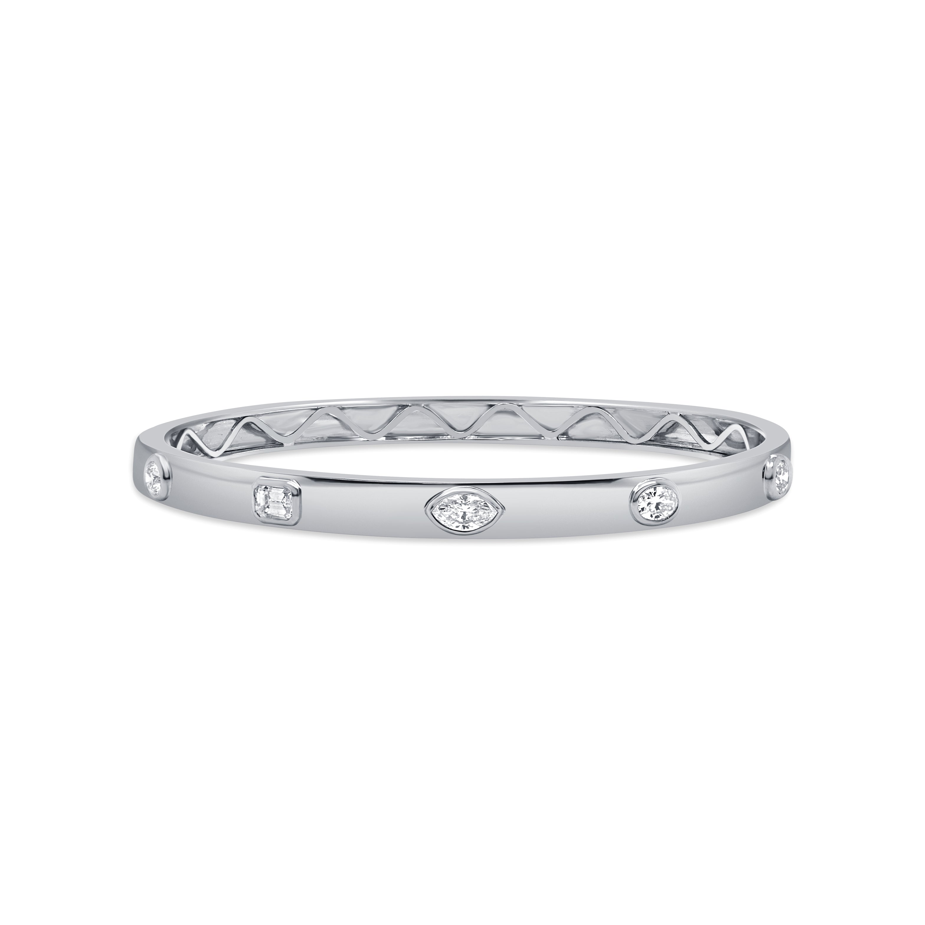 Mixed Fancy Shape Diamond Bangle