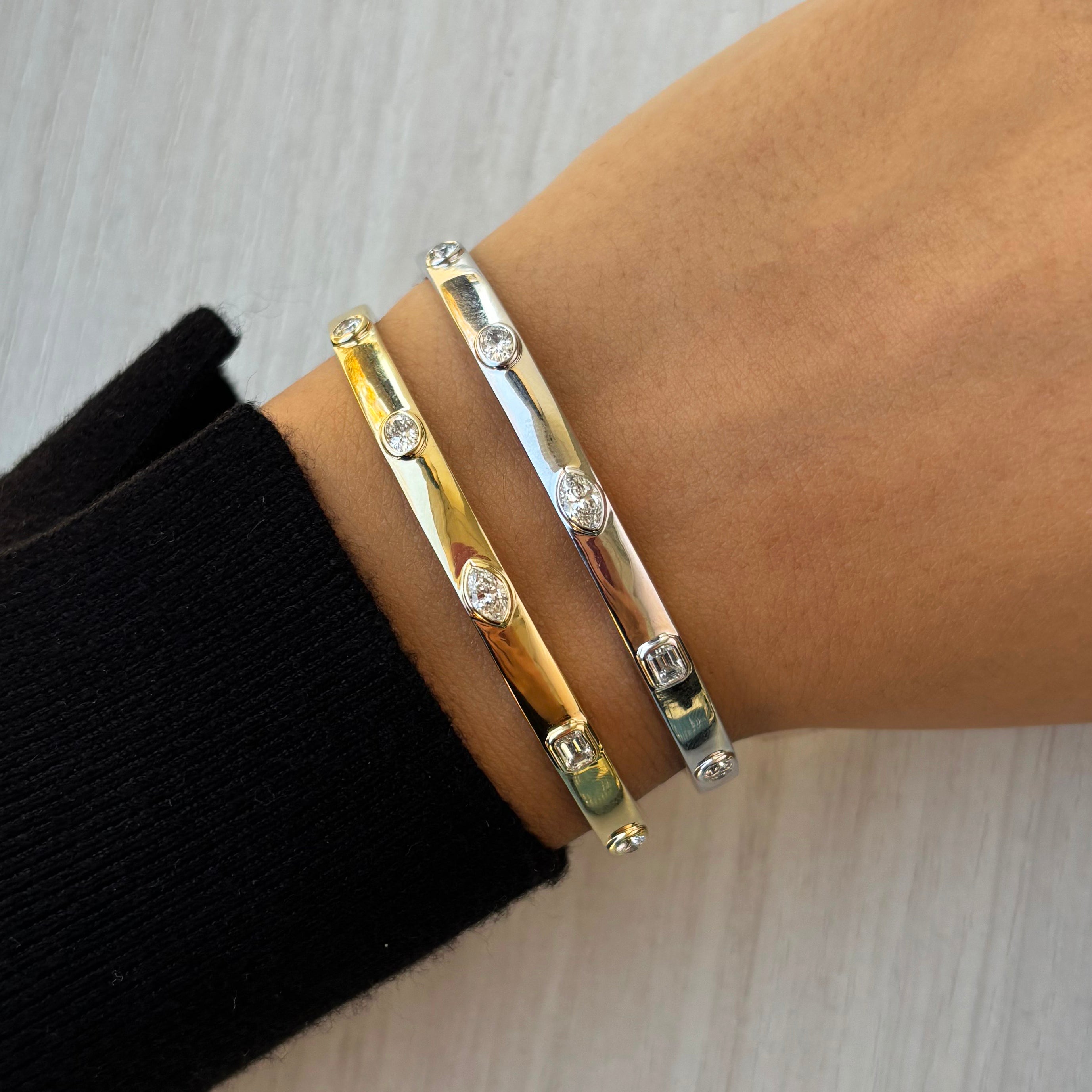 Mixed Fancy Shape Diamond Bangle