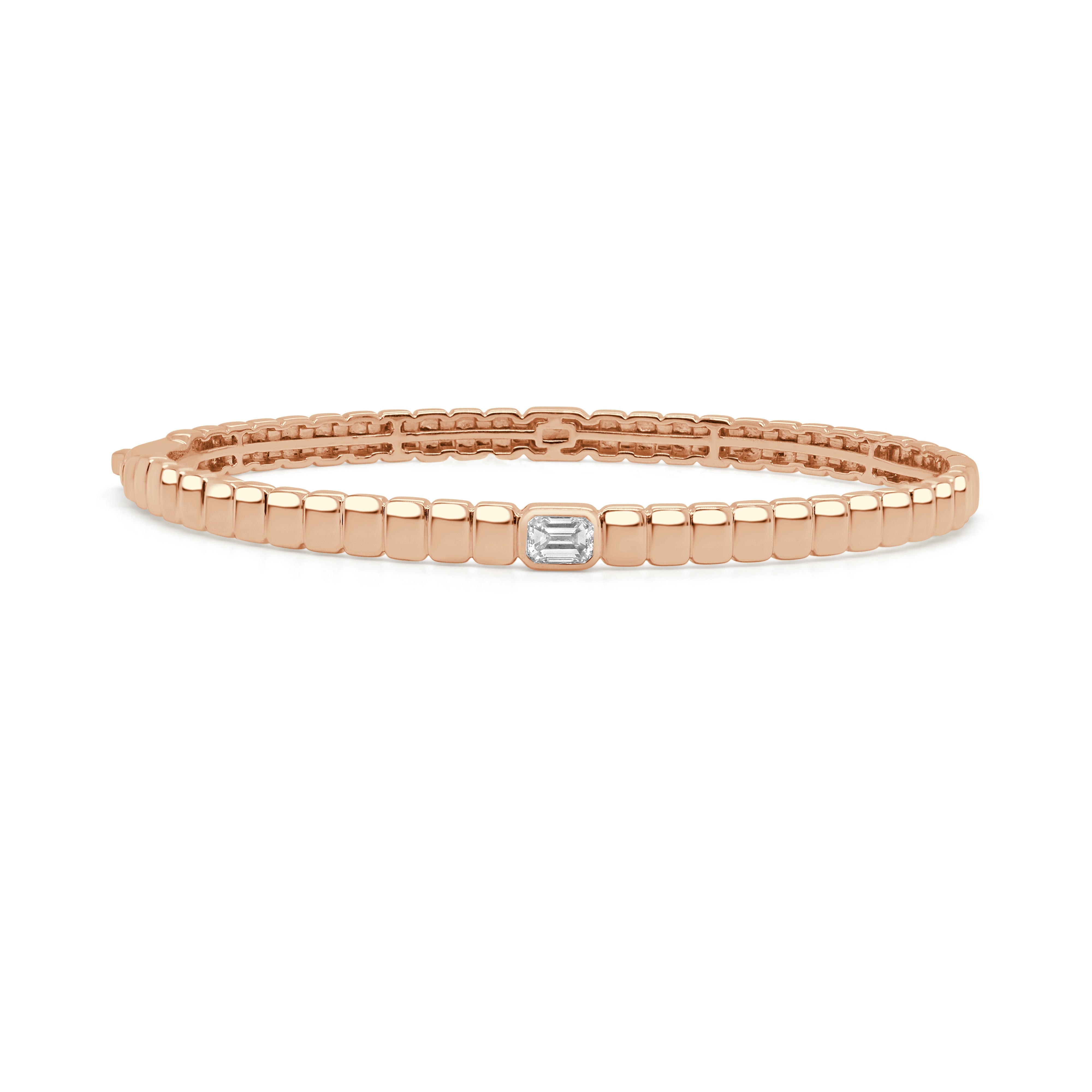 Emerald-Cut Diamond Bangle