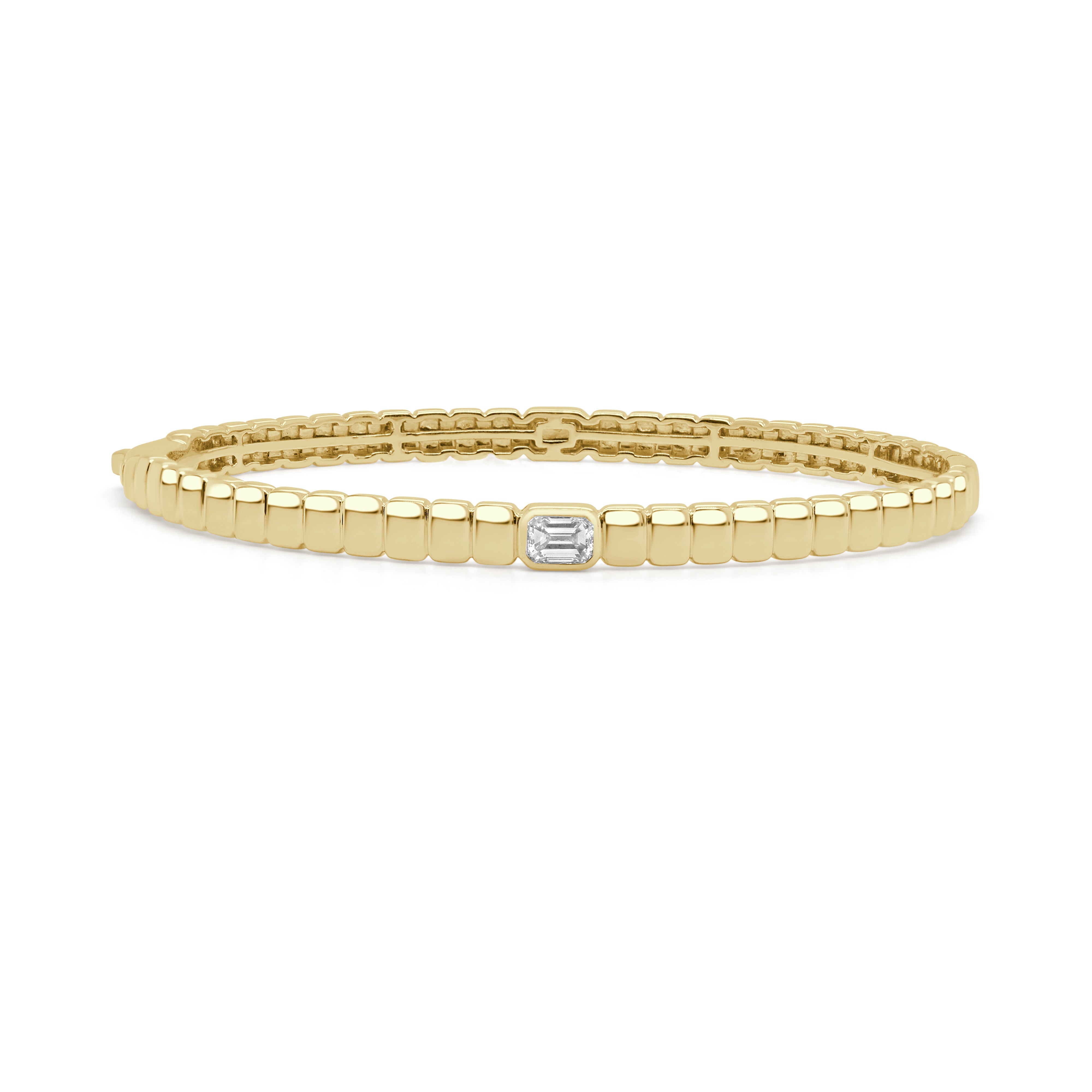 Emerald-Cut Diamond Bangle