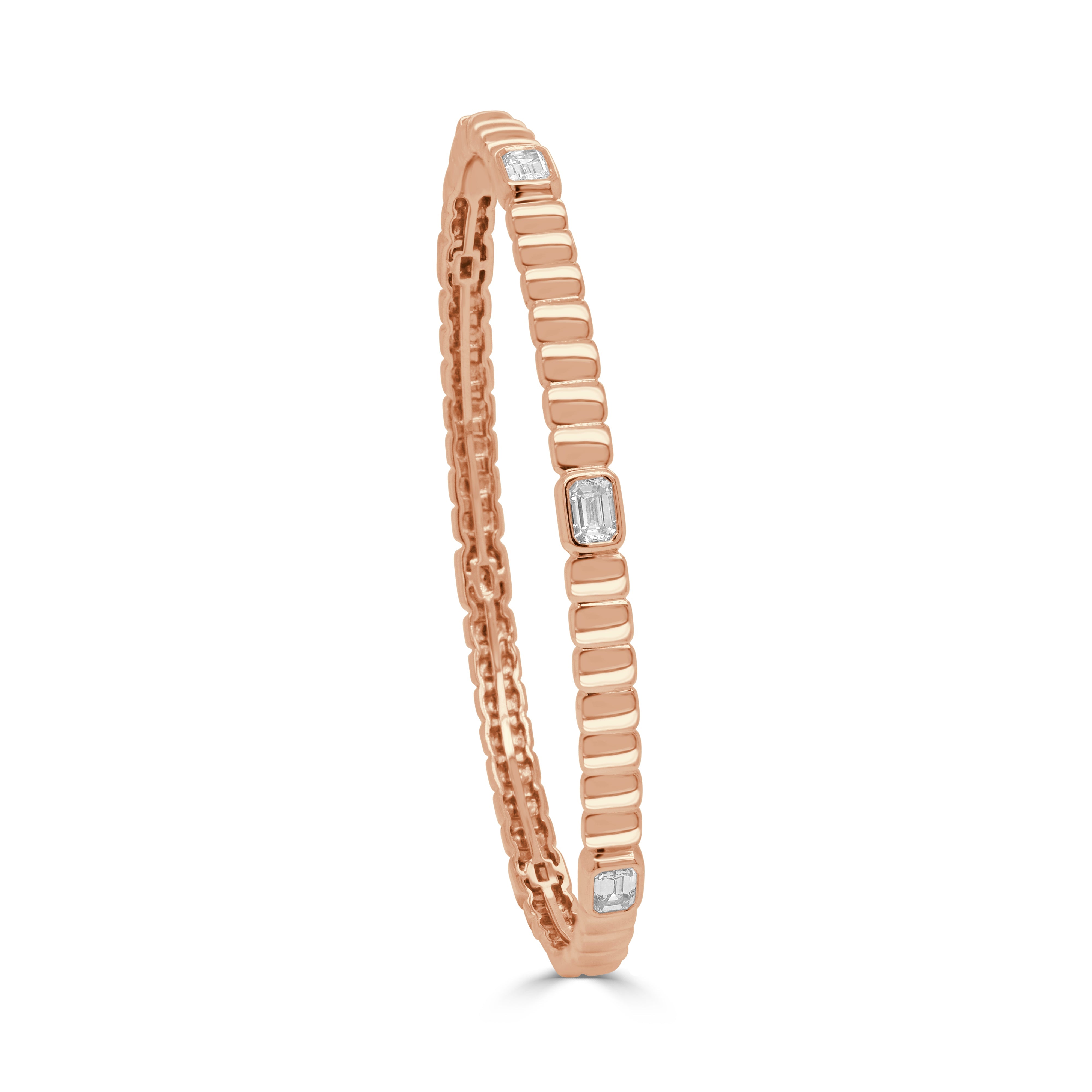 Emerald-Cut Diamond Bangle