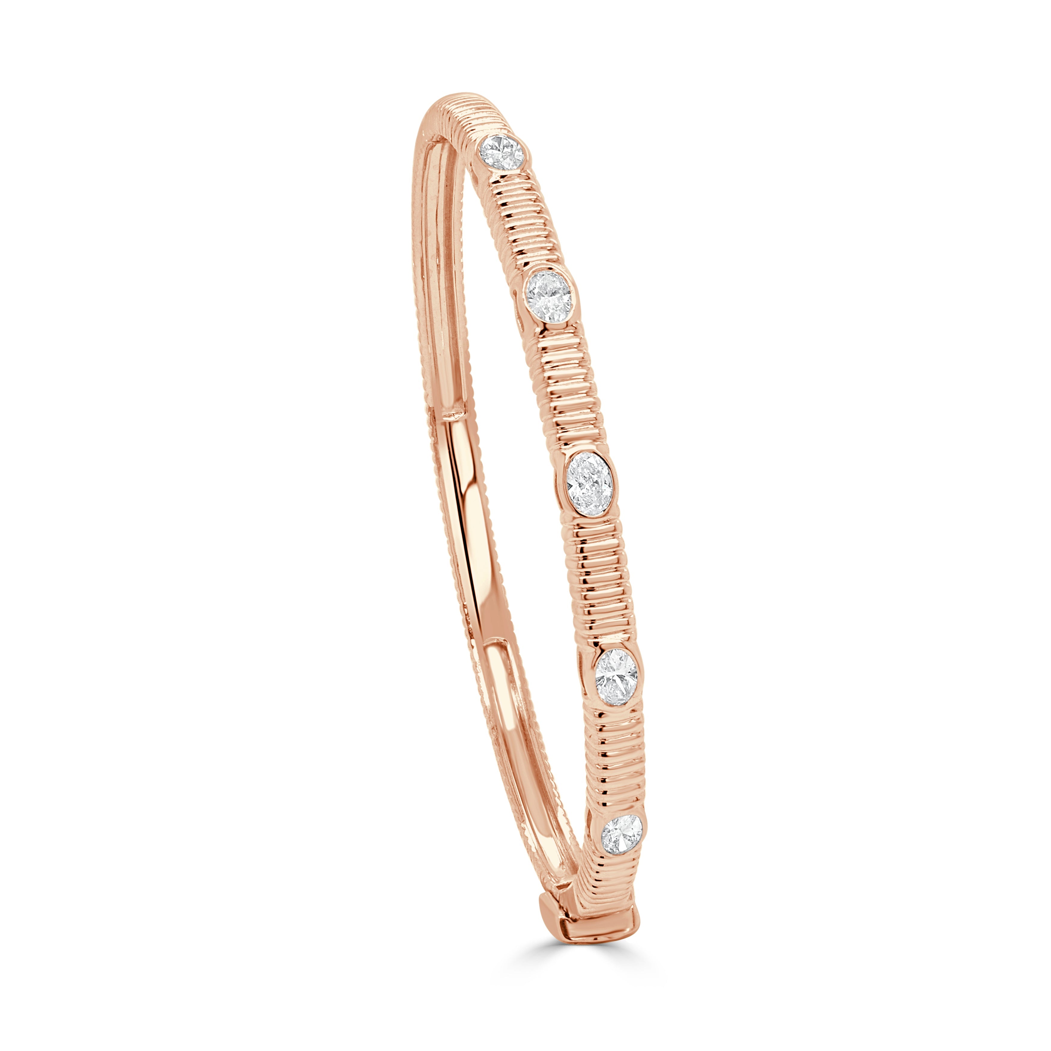 Oval Cut Diamond Bangle