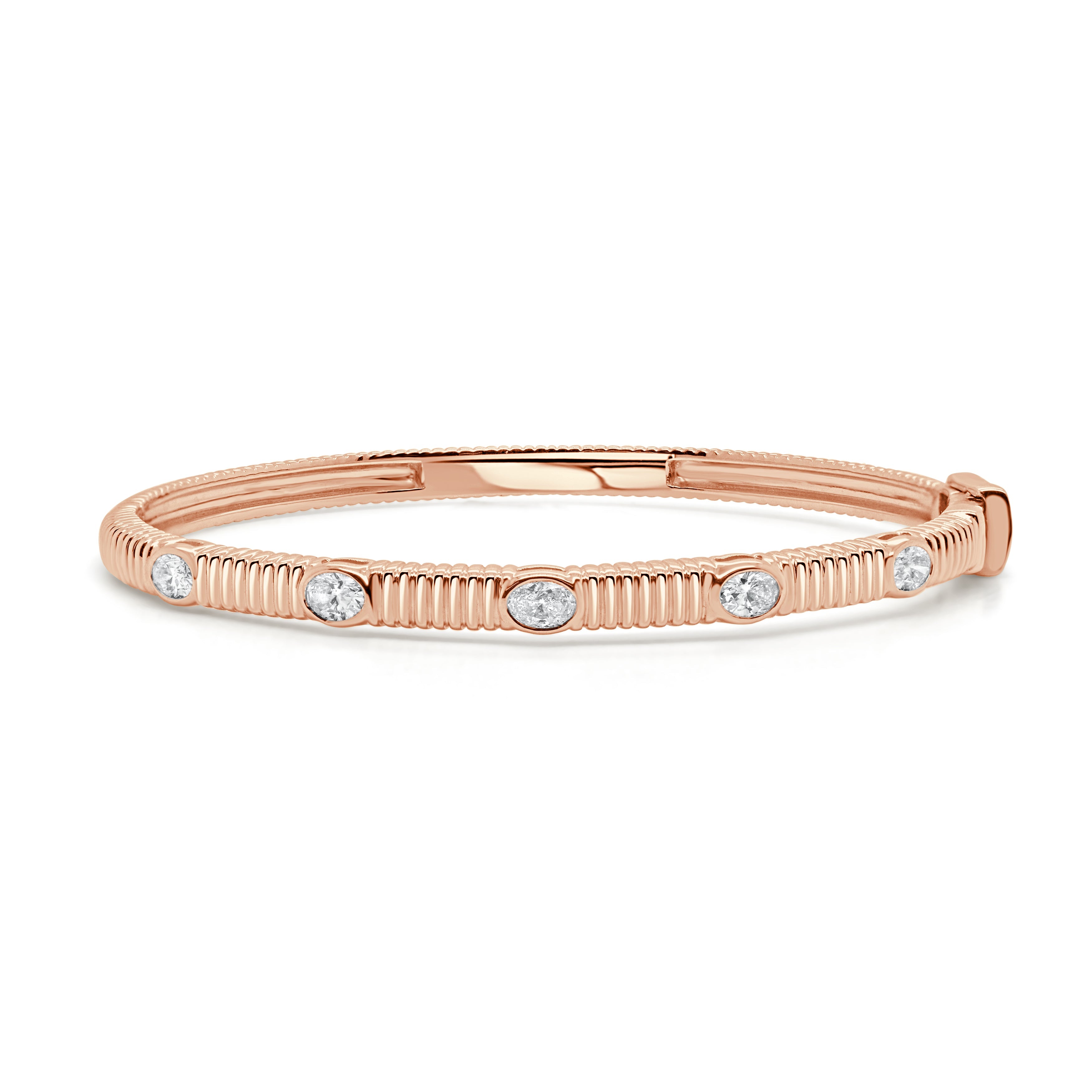 Oval Cut Diamond Bangle