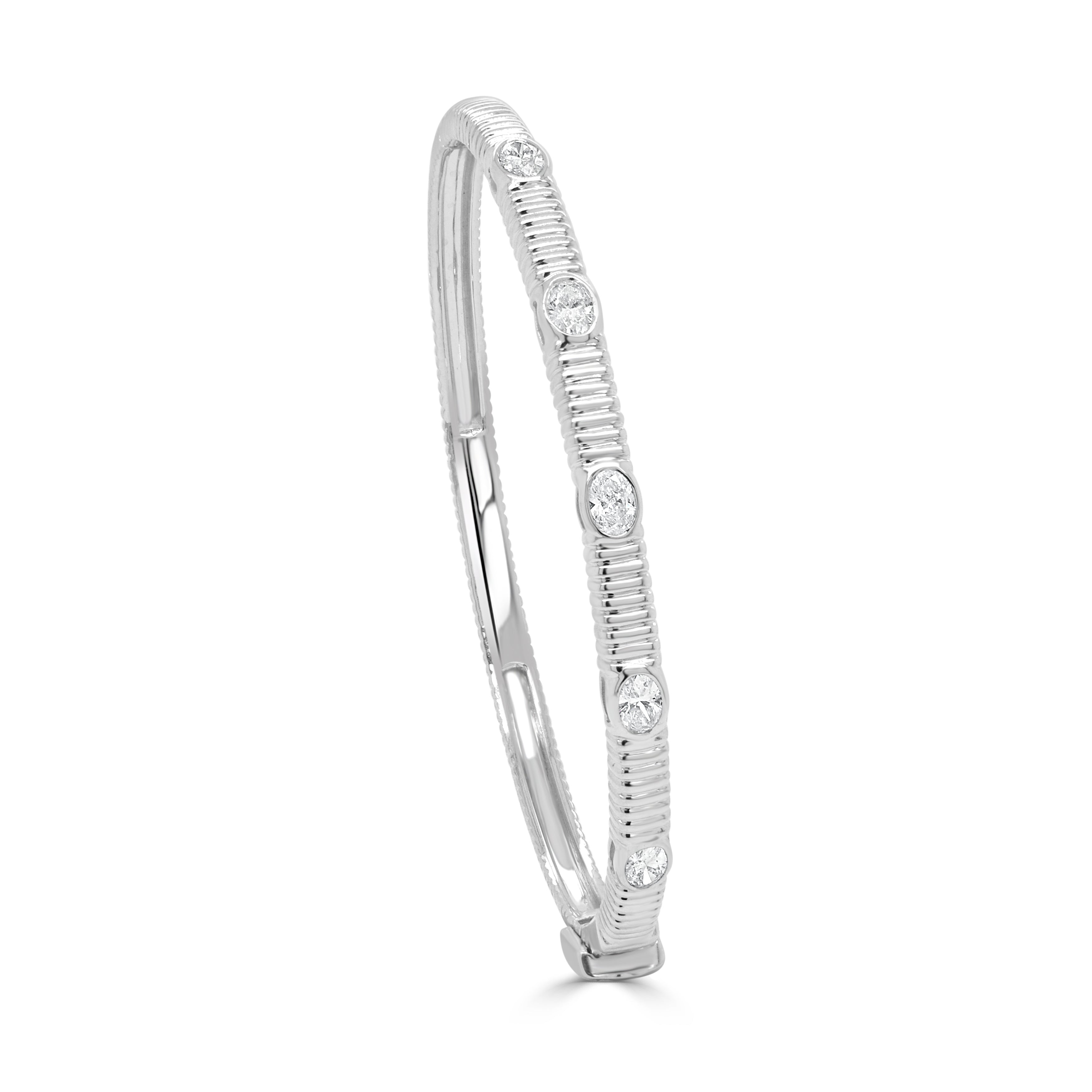 Oval Cut Diamond Bangle