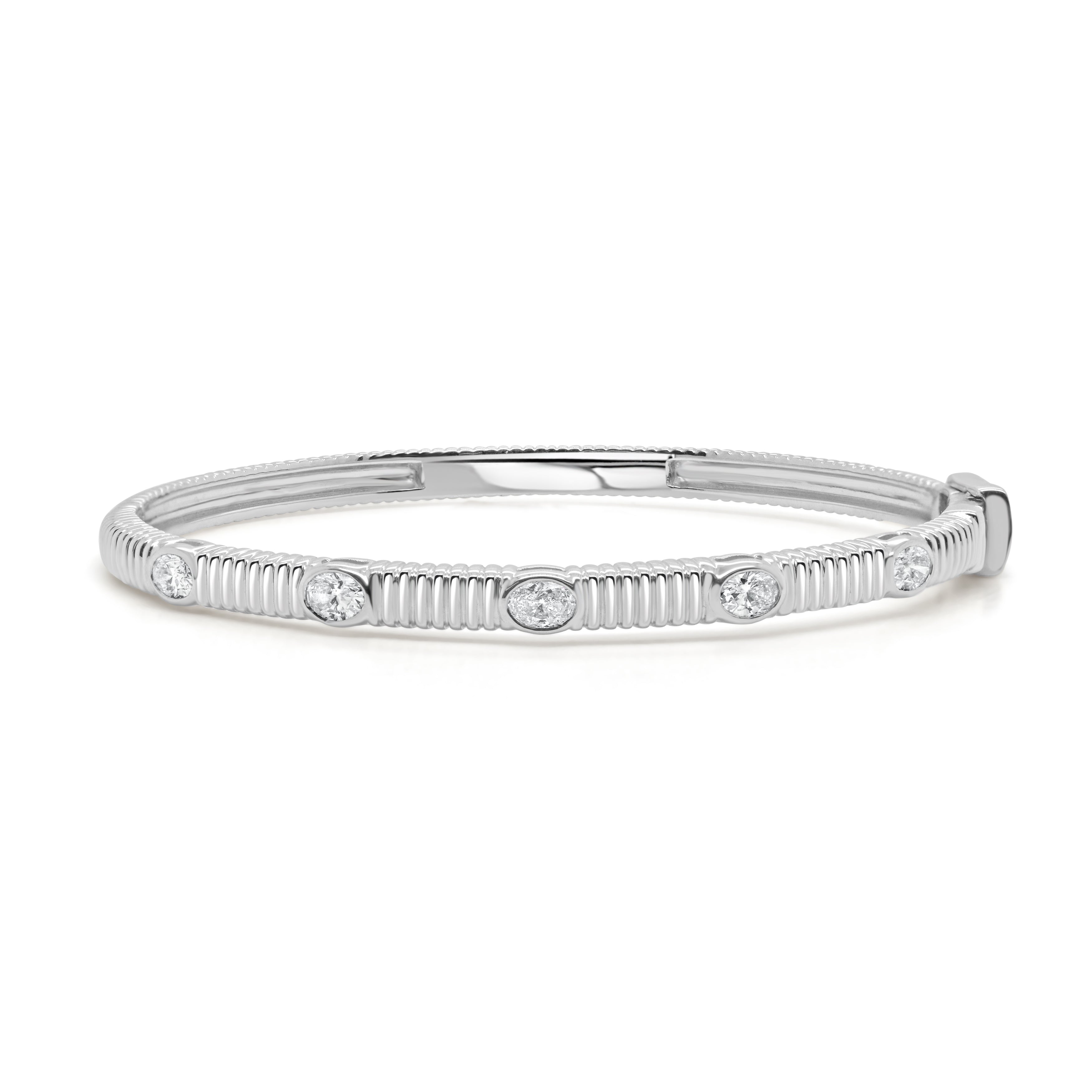 Oval Cut Diamond Bangle