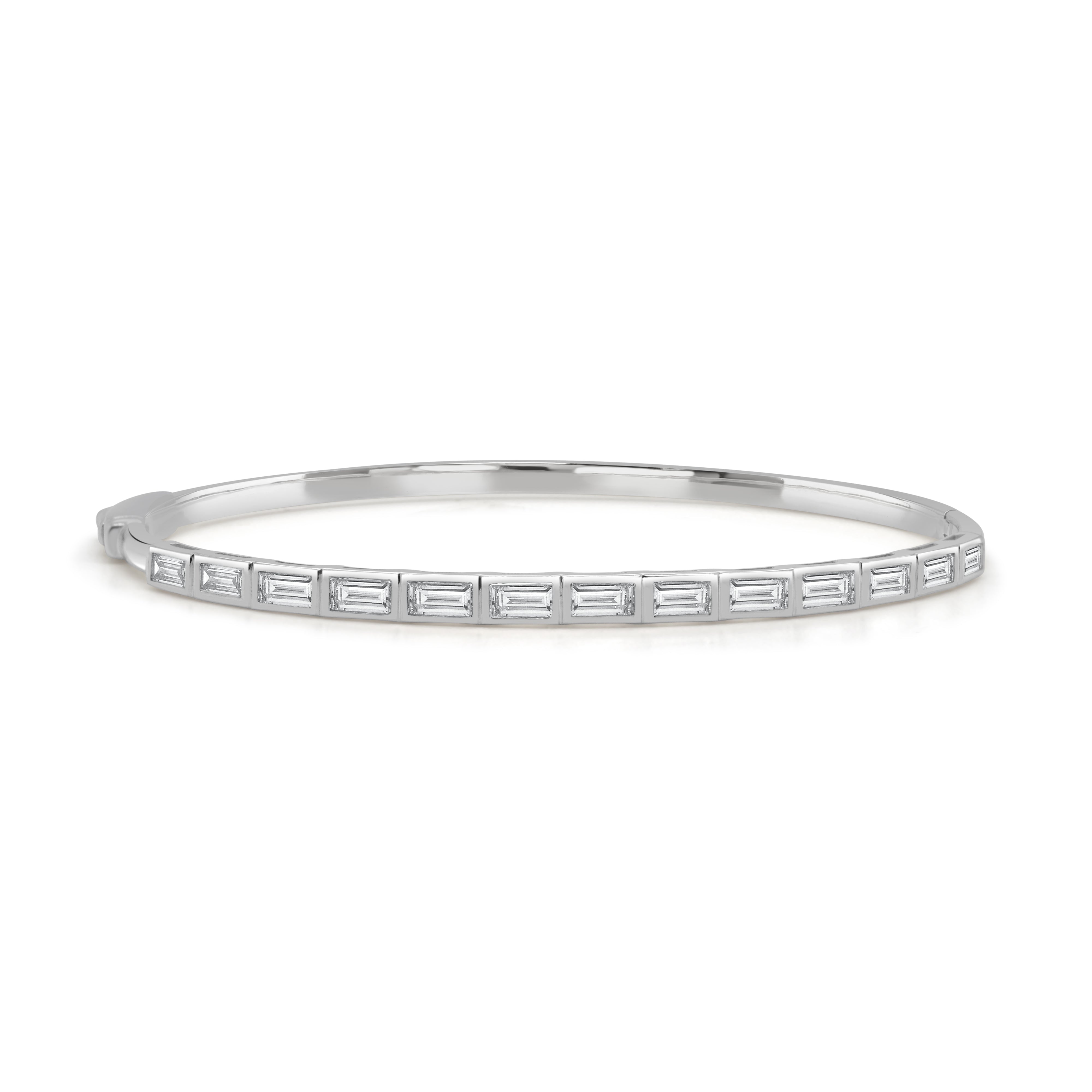 Diamond Baguette Bangle