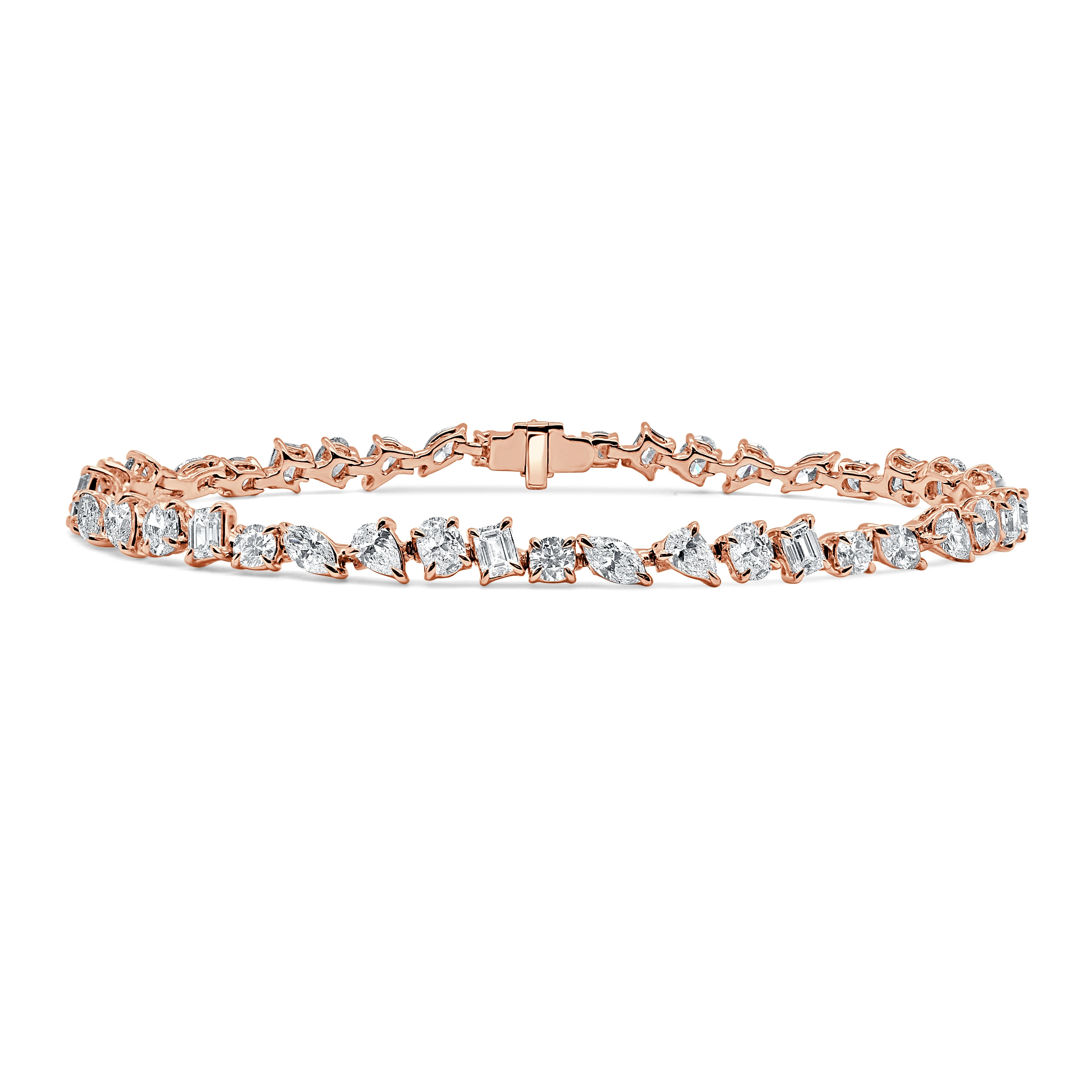 Mixed Fancy Shape Round Diamond Bracelet