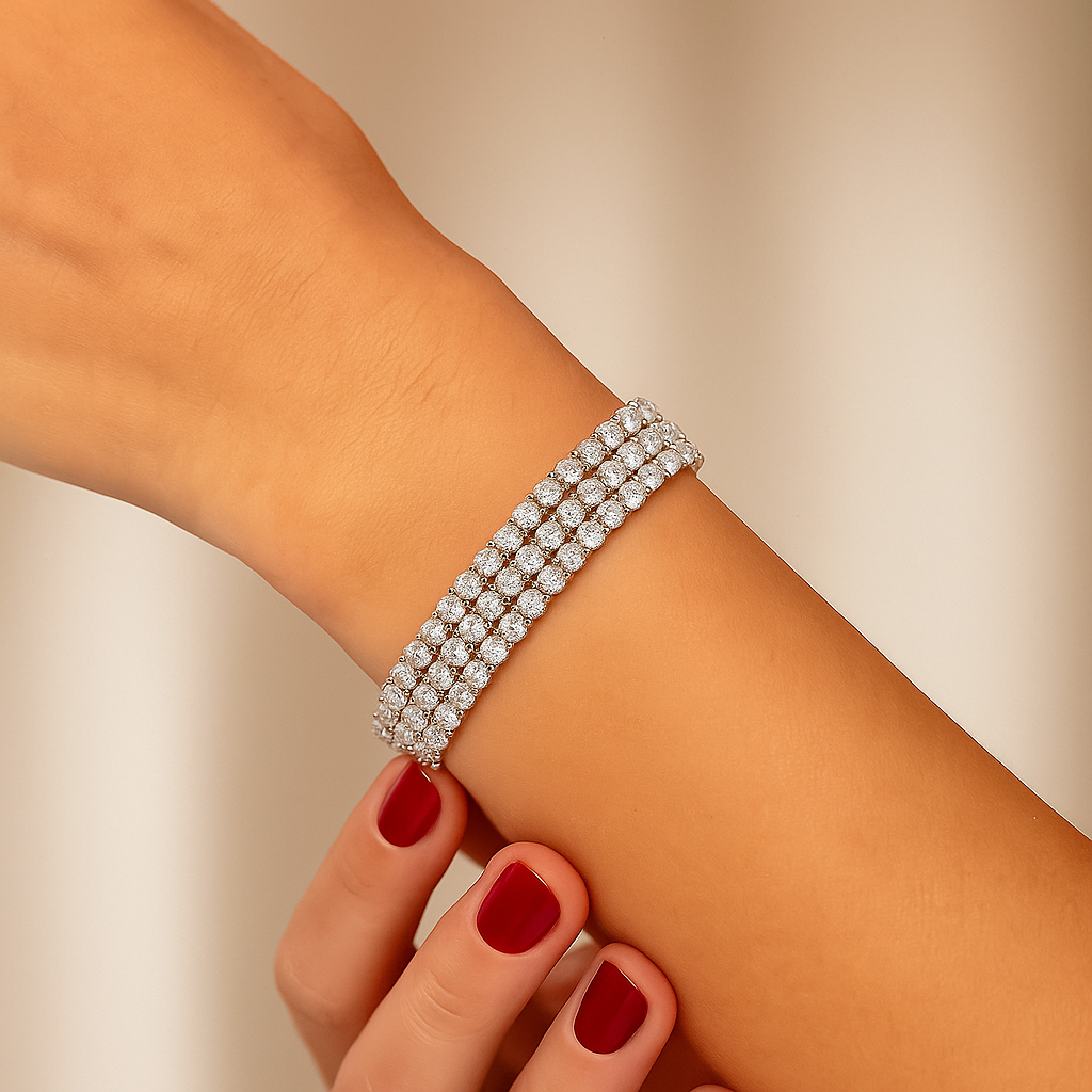 3-Row Tennis Bracelet