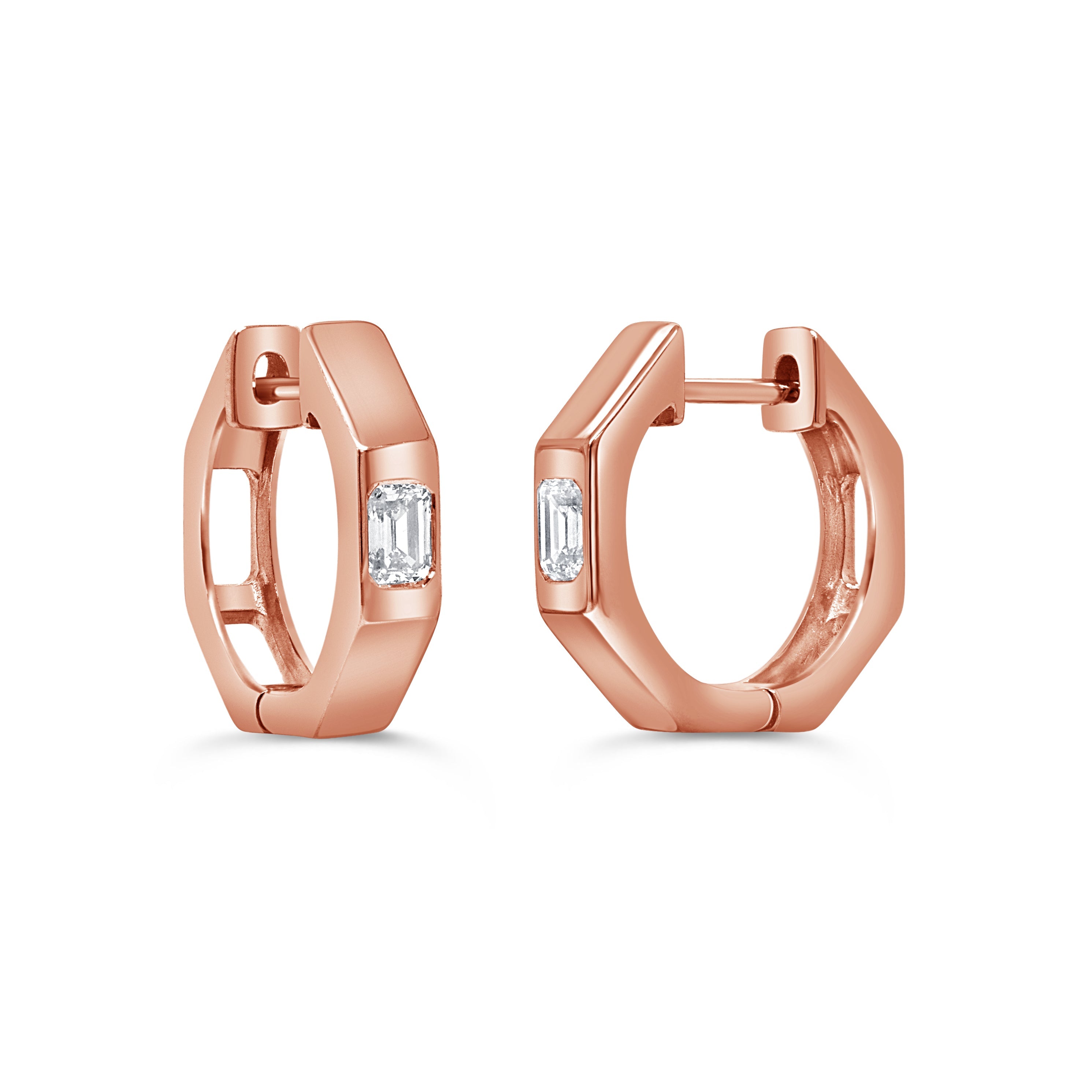 Emerald-Cut Diamond Earrings