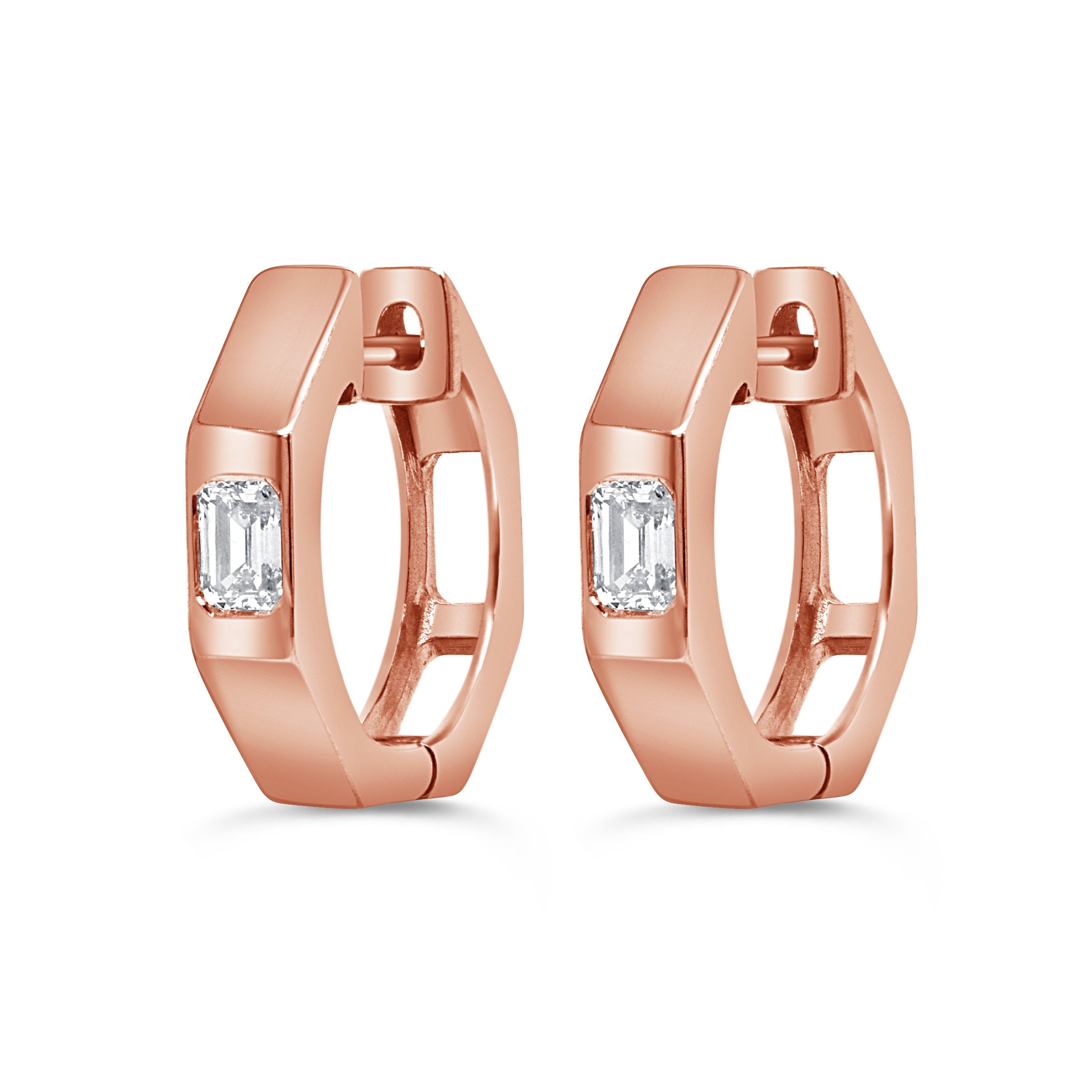 Emerald-Cut Diamond Earrings