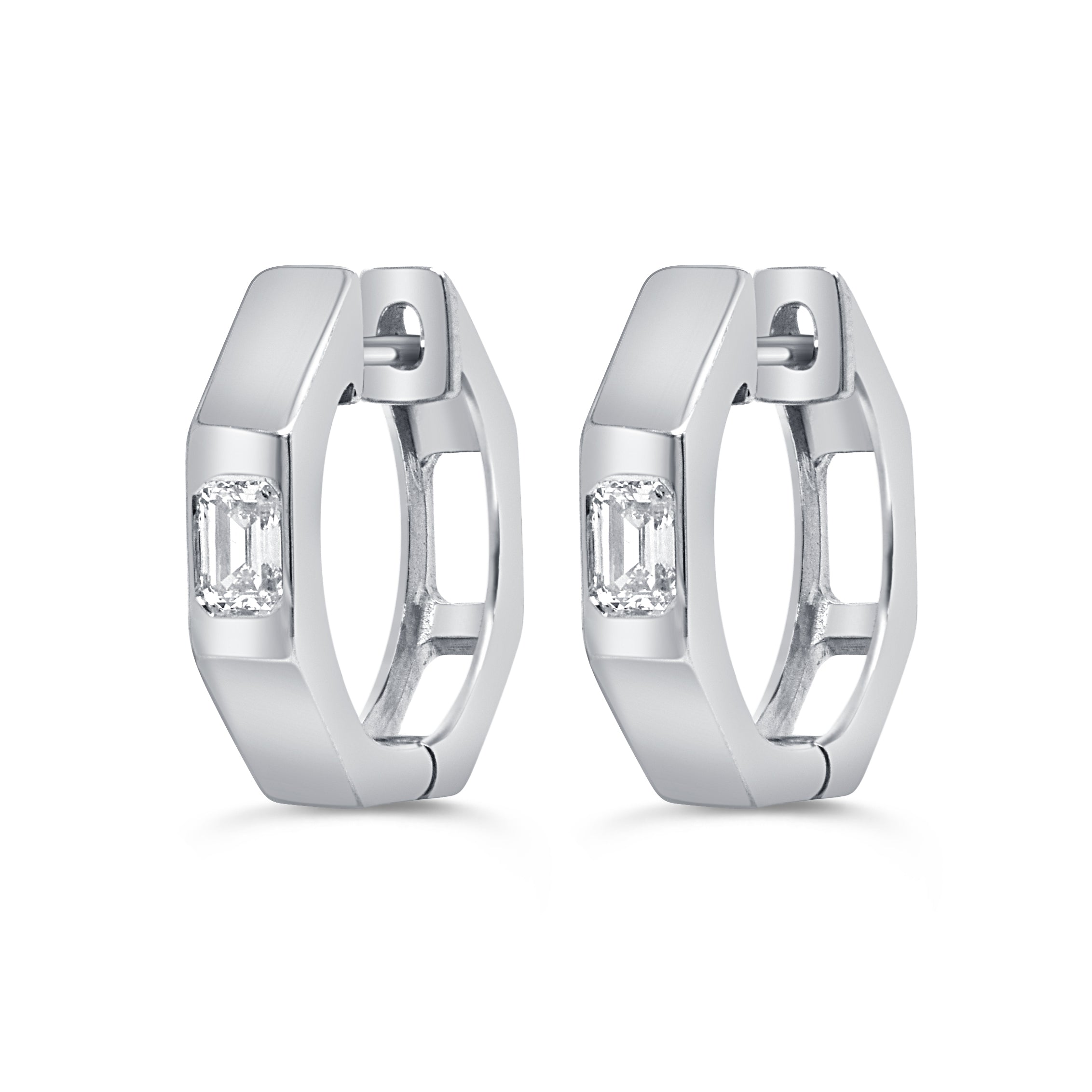 Emerald-Cut Diamond Earrings